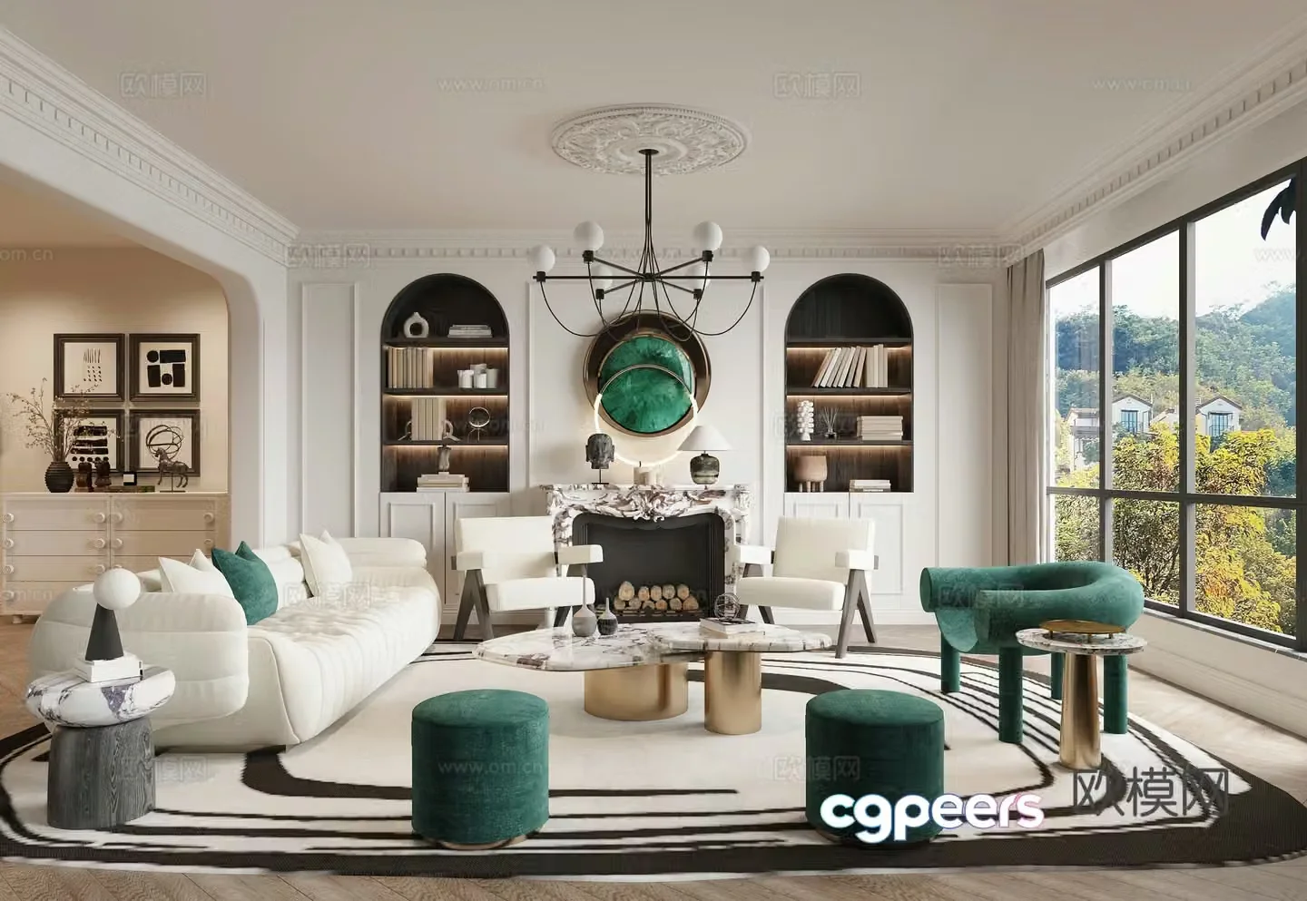 French living room 3d model