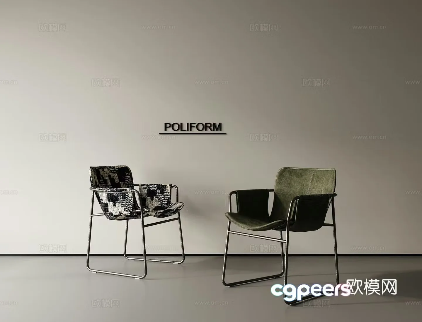 Dining chair single chair book chair 3d model
