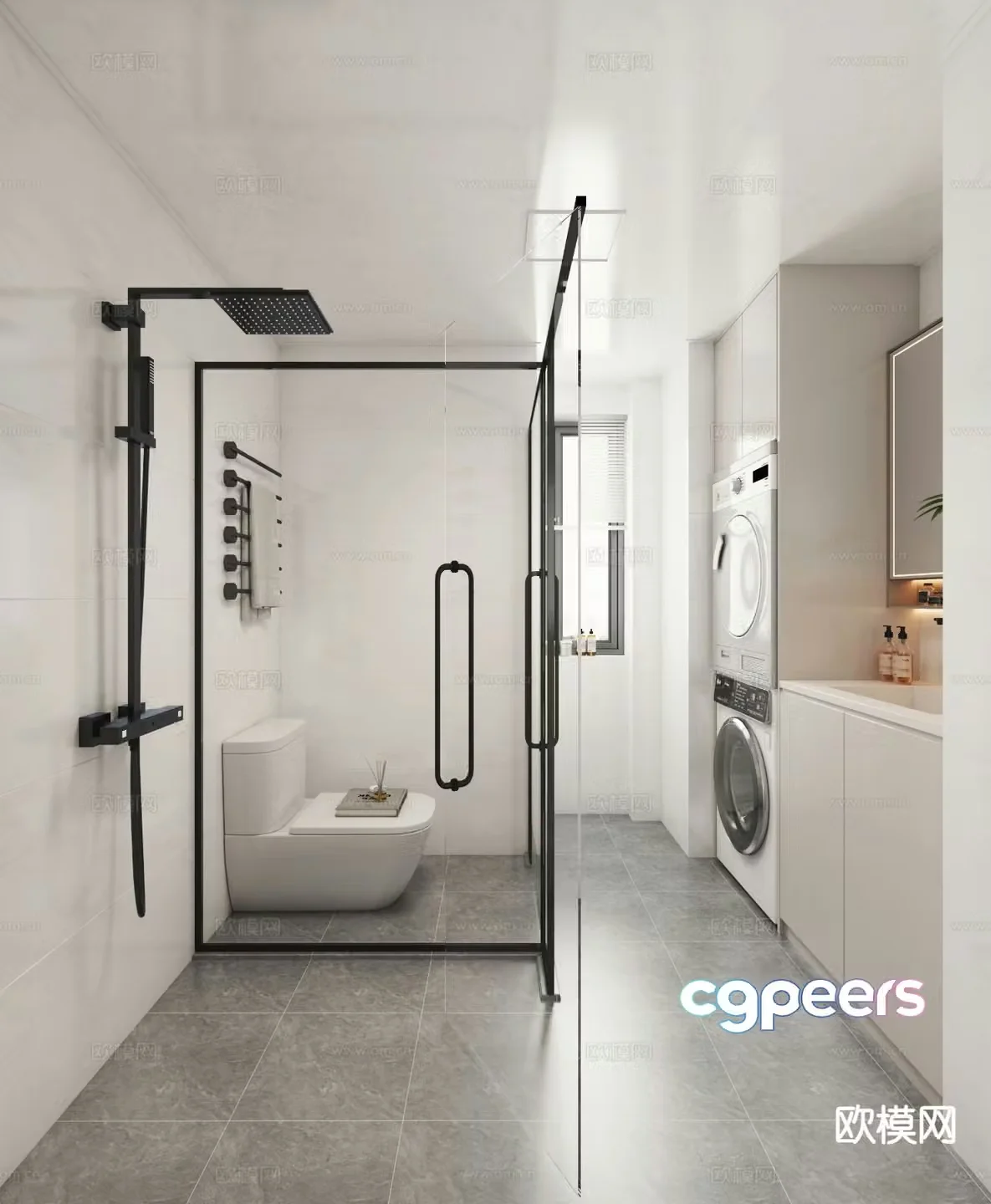 Modern bathroom bathroom 3d model