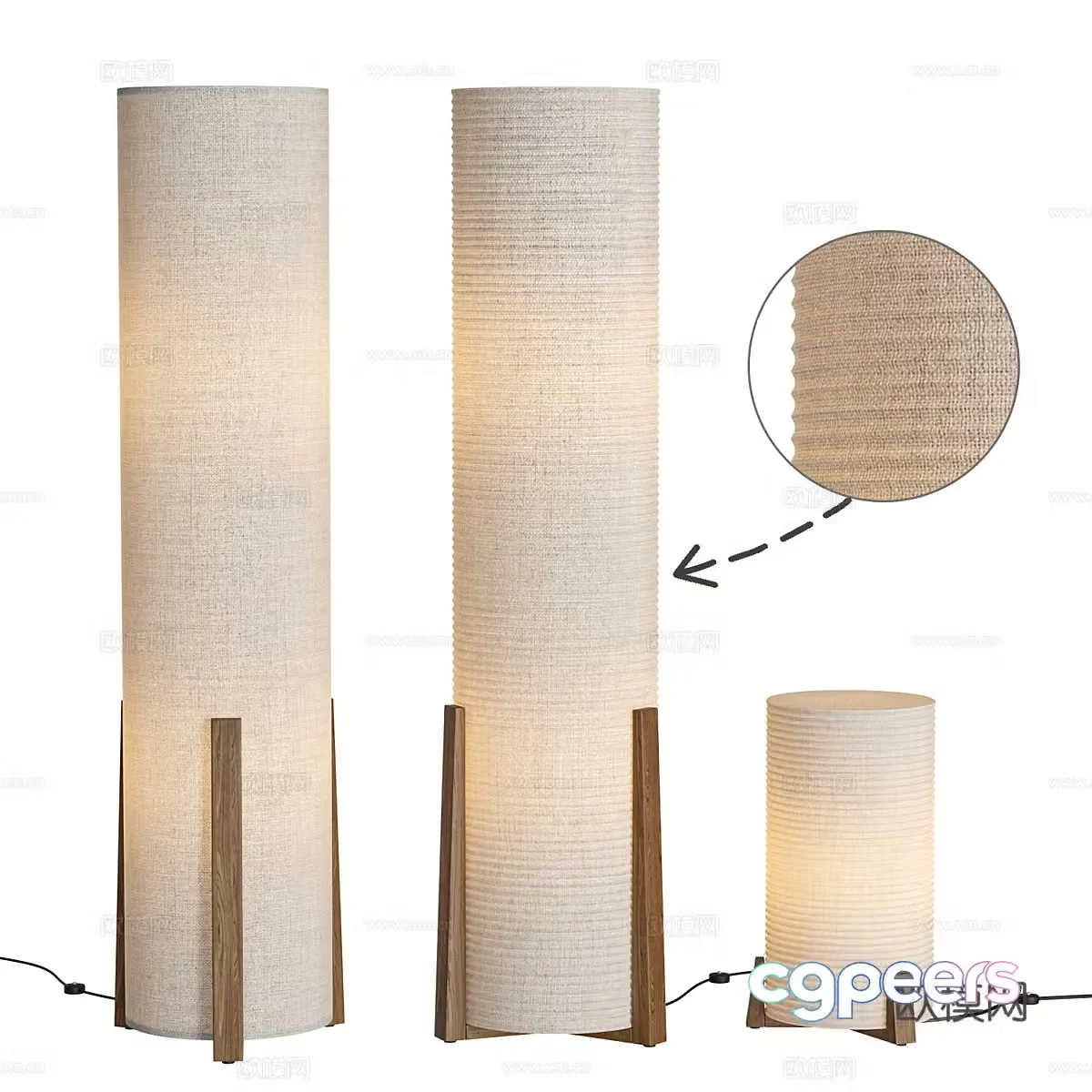 New Chinese style AFRALIA floor lamp 3D model