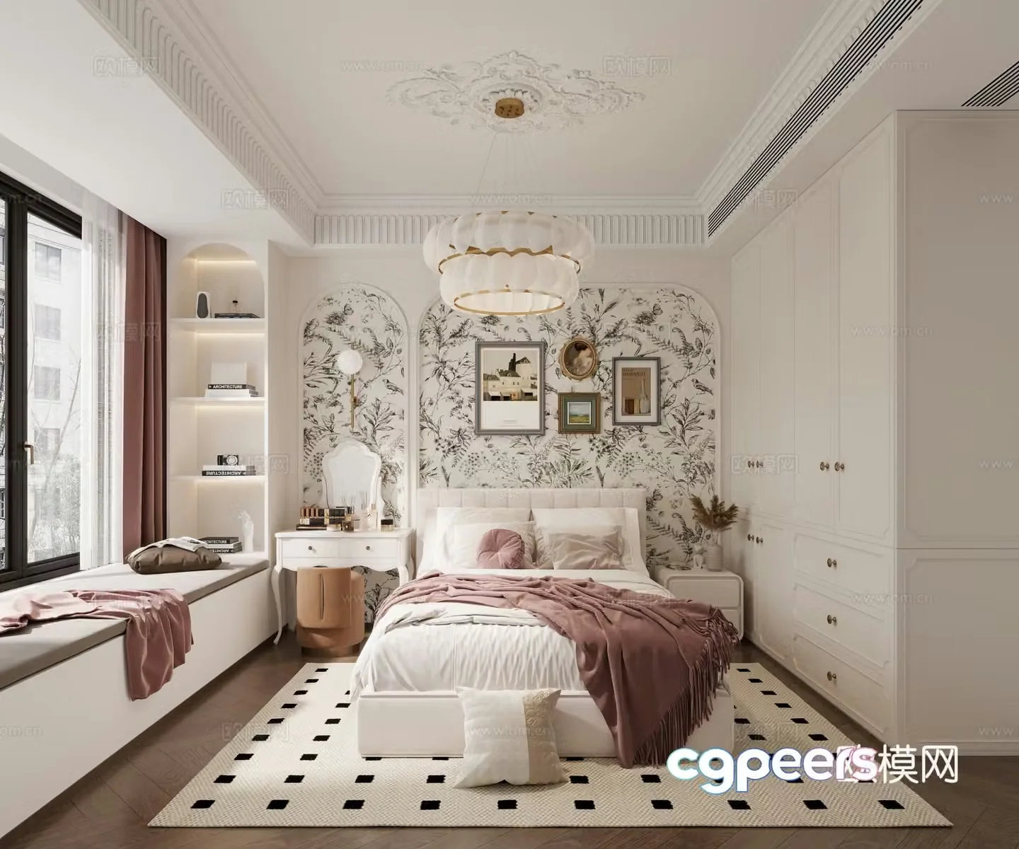 Medium-old bedroom 3d model