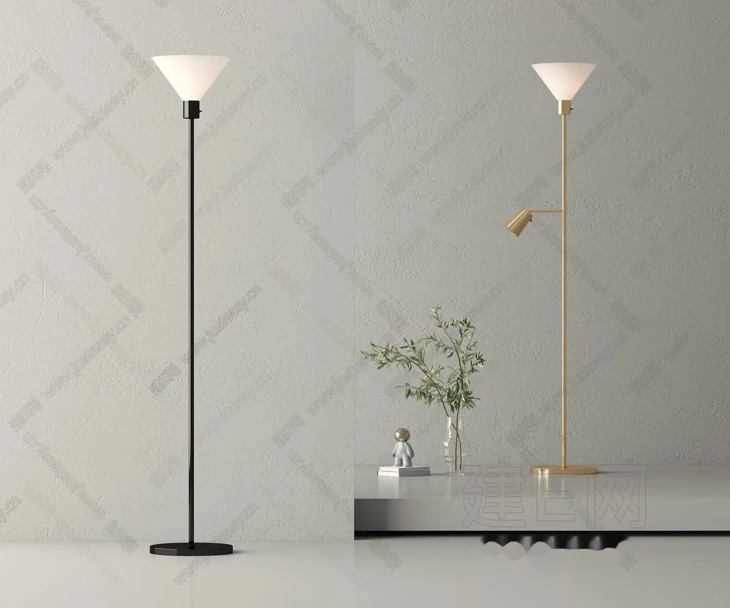 Gold Light Fixture 3D Model – 14051 – VRAY Render