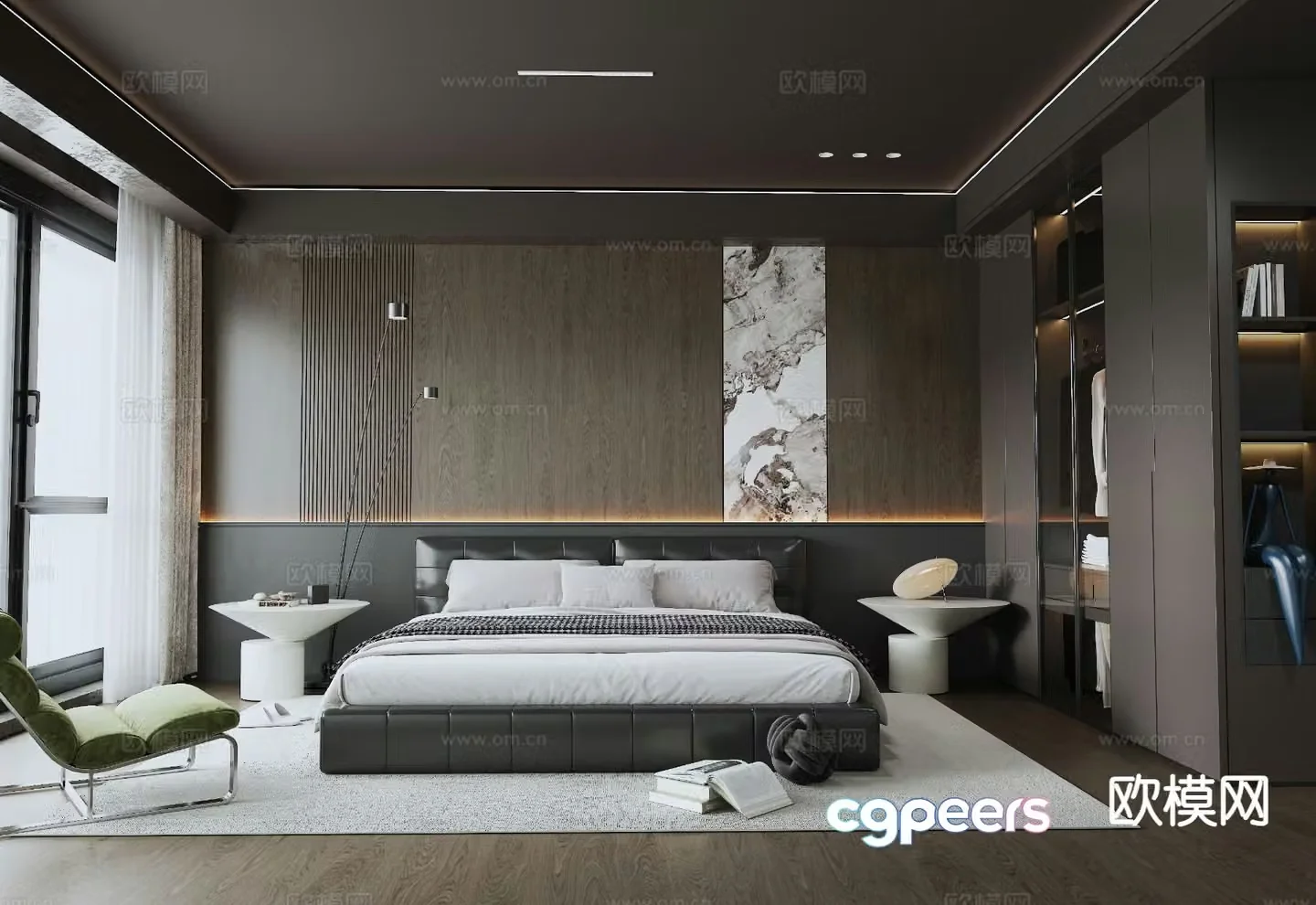 Italian style bedroom master bedroom 3d model