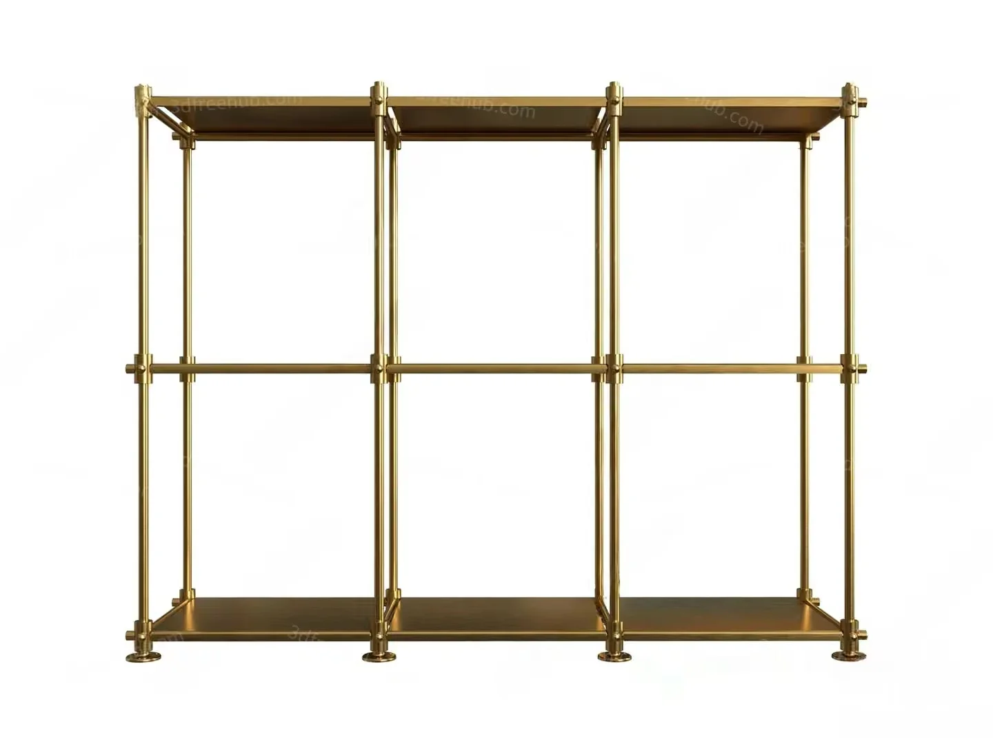 Gold Shelving Unit 3D Model – 9065 – VRAY Render