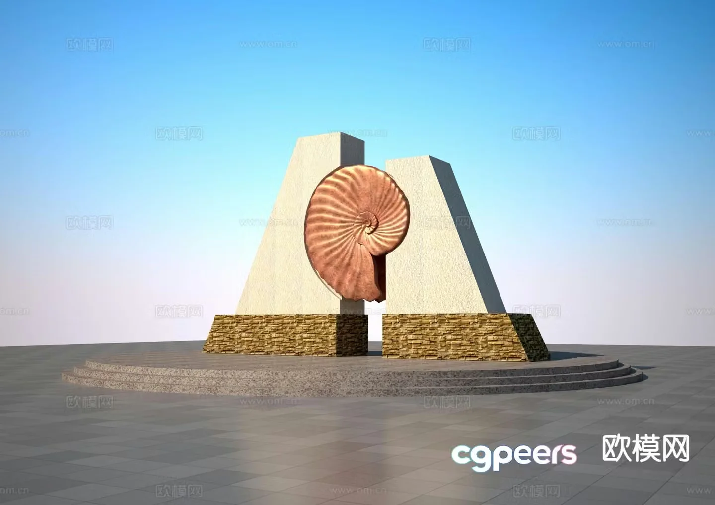 Chrysanthemum Sculpture Urban Sculpture 3D Model