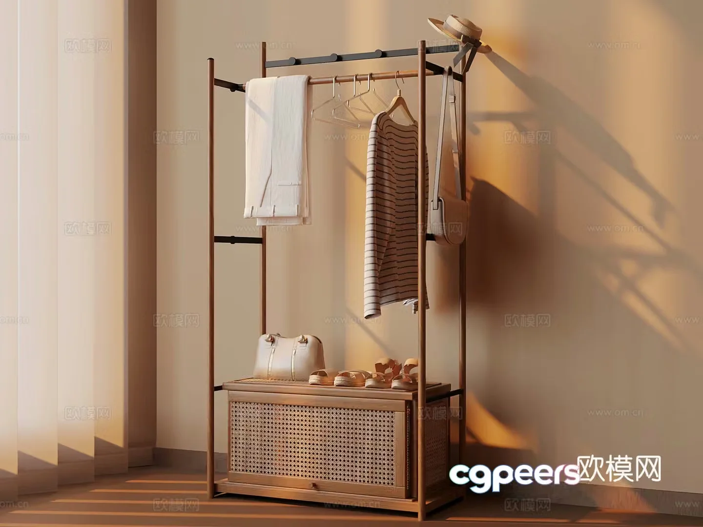 Modern clothes hanger 3d model