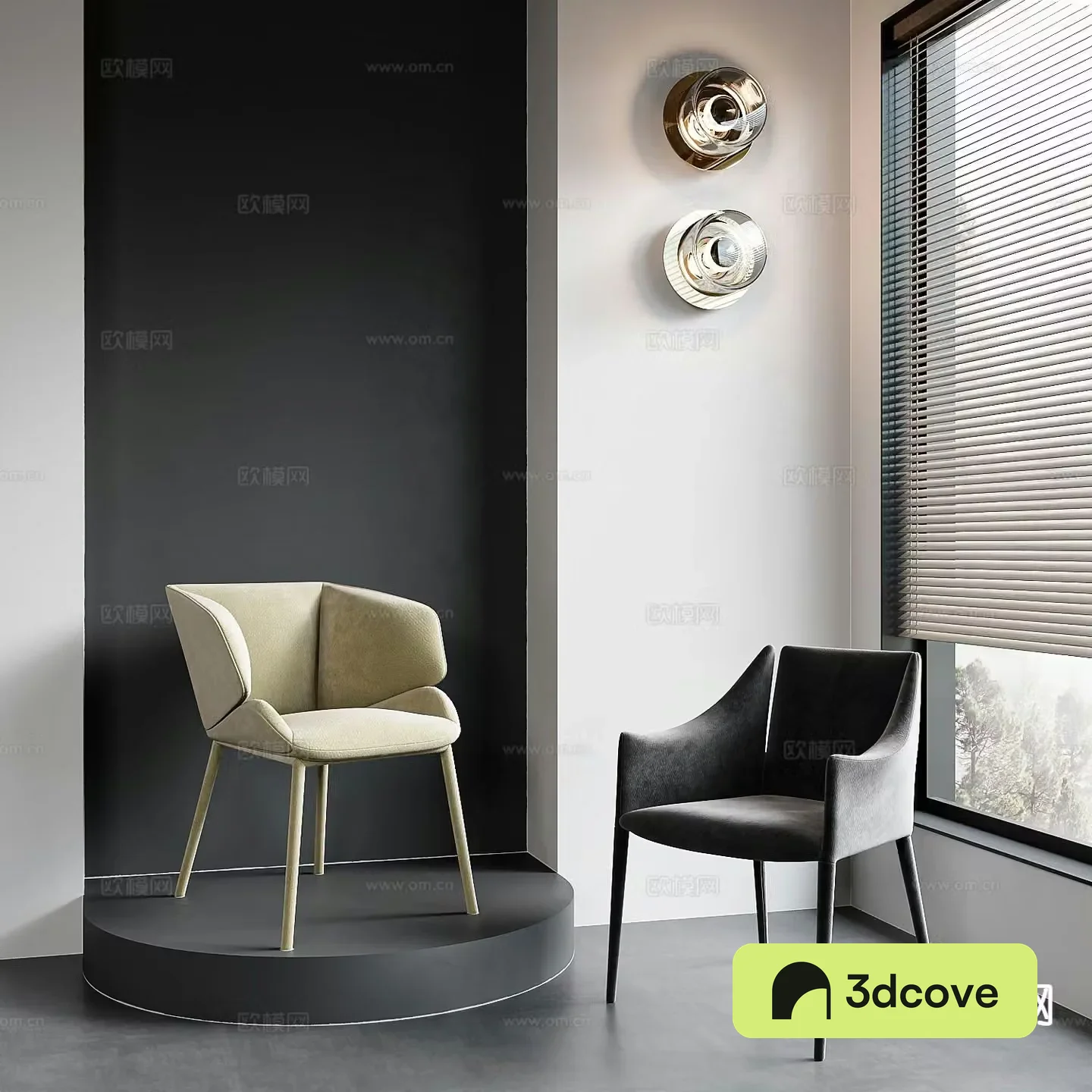 Modern single chair dining chair