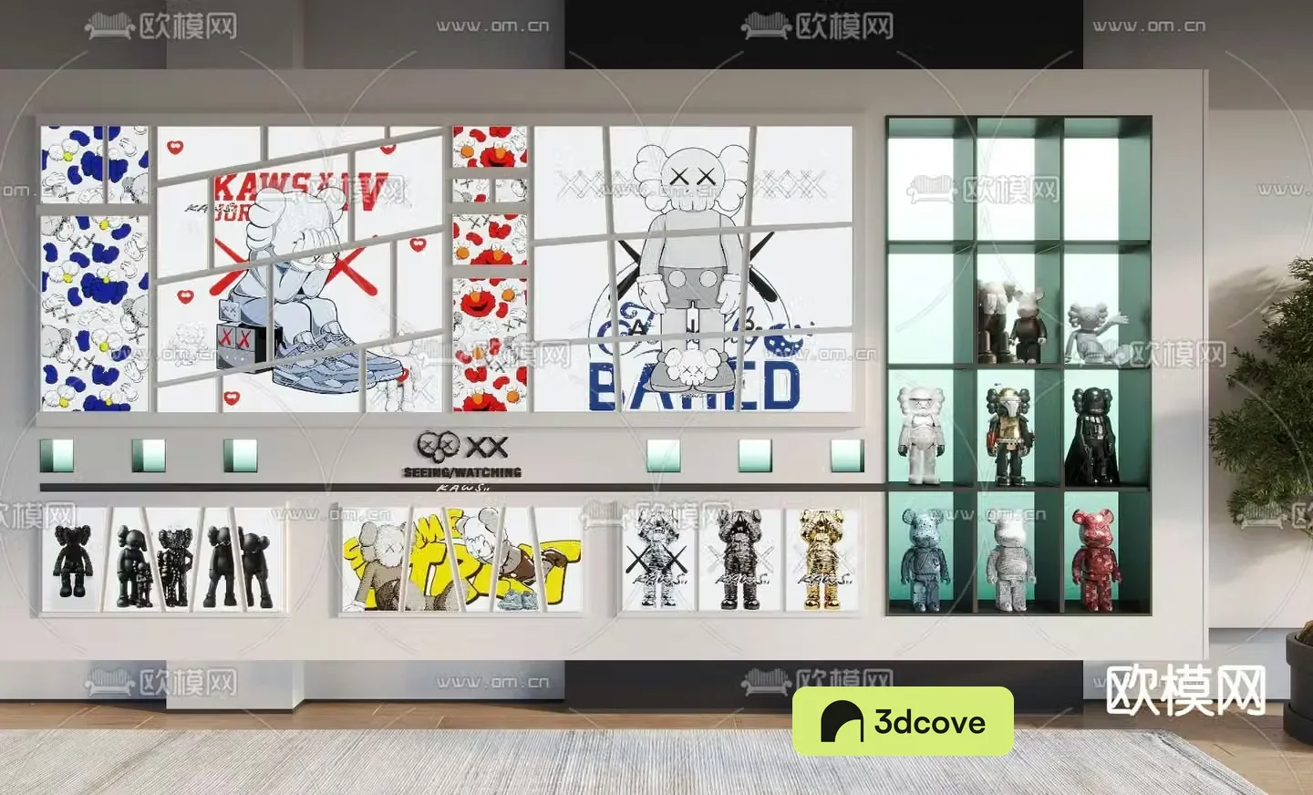 Modern kaws trendy toy cabinet