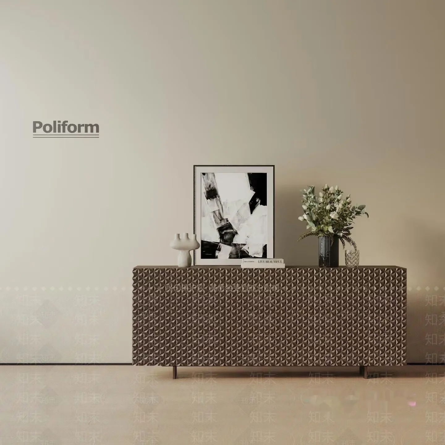 Modern Sideboard 3D Model – 4138 – VRAY Render