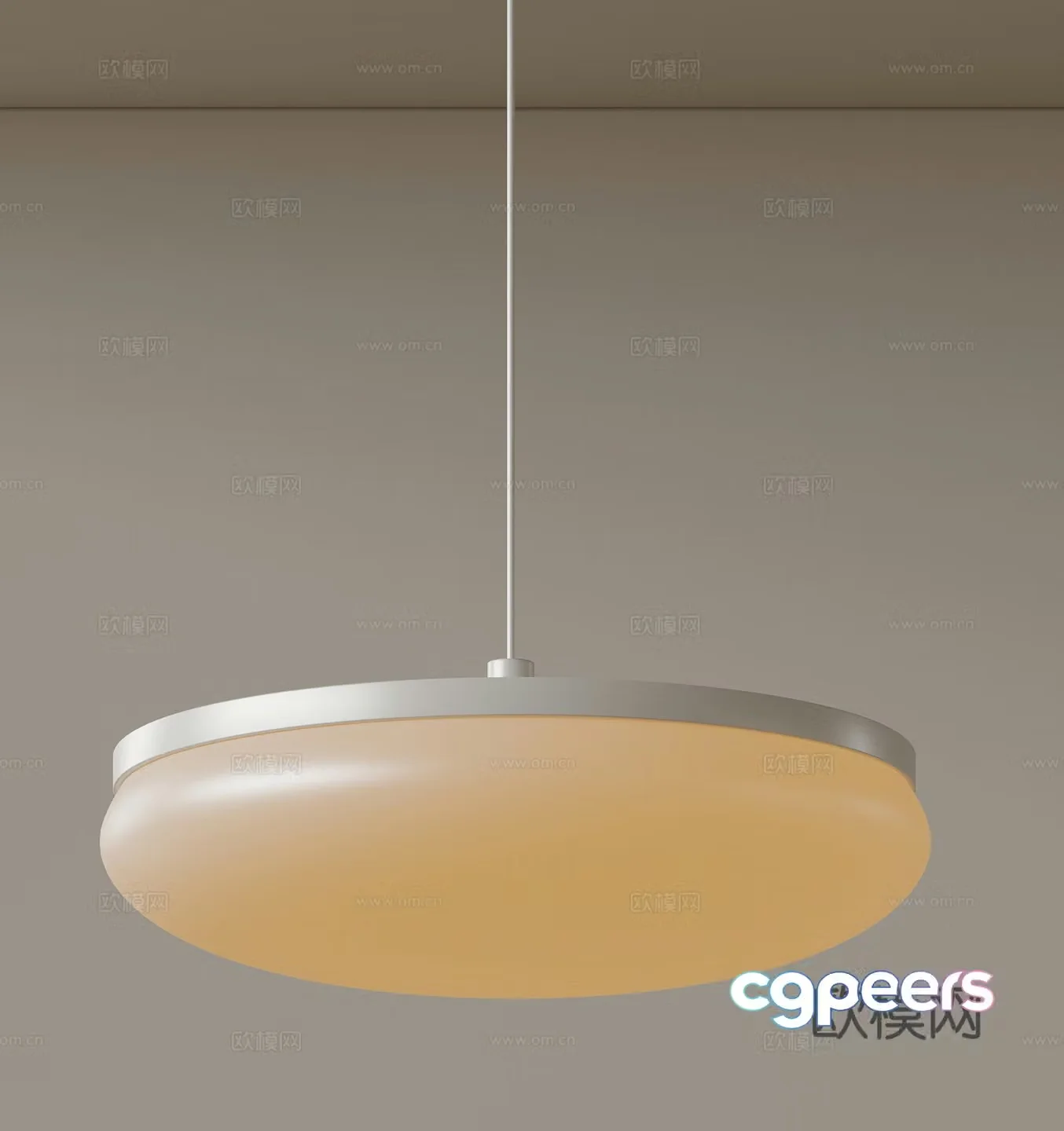 Modern single head chandelier bedside chandelier 3d model