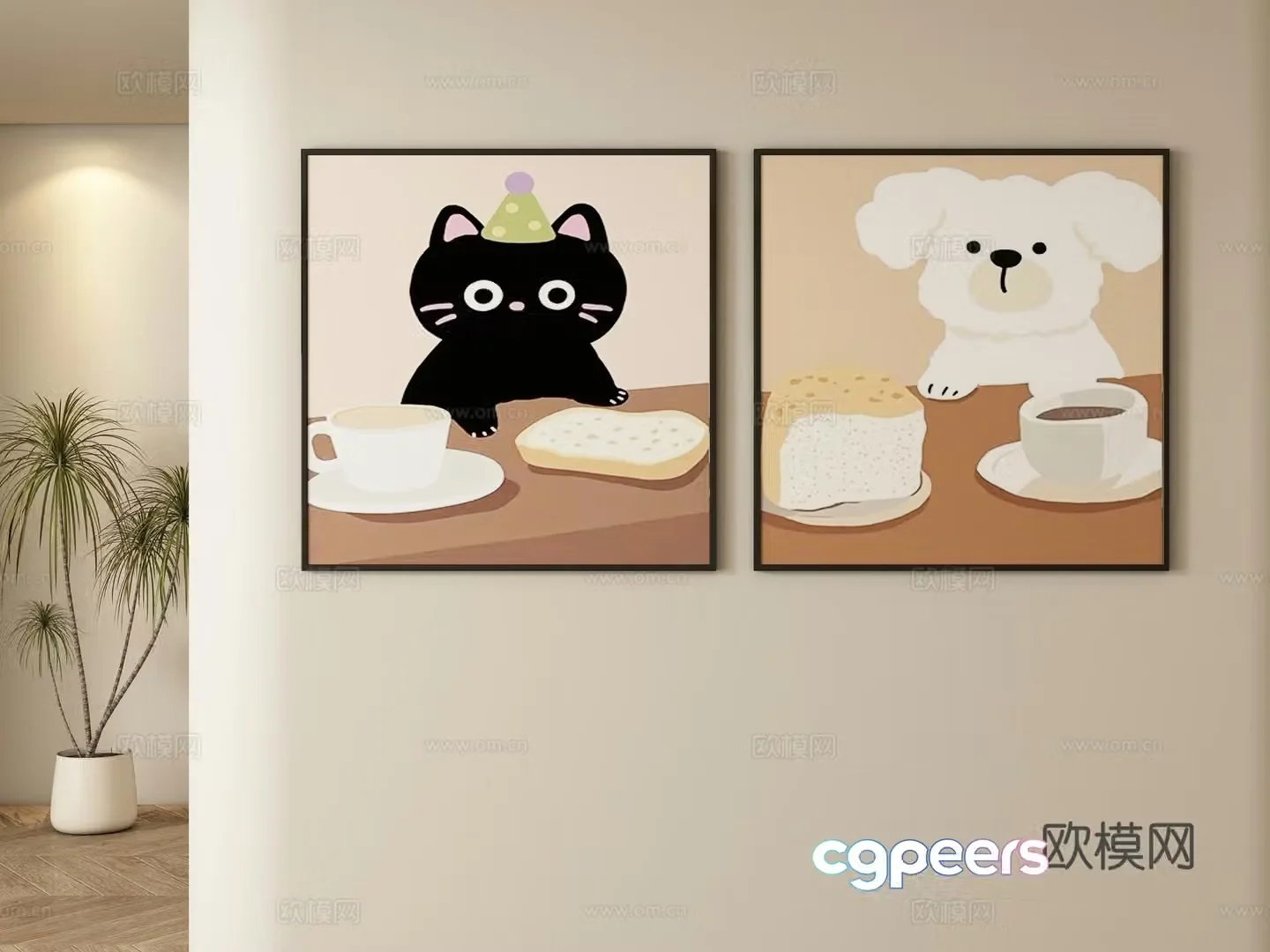 Children’s decorative painting hanging painting 3d model
