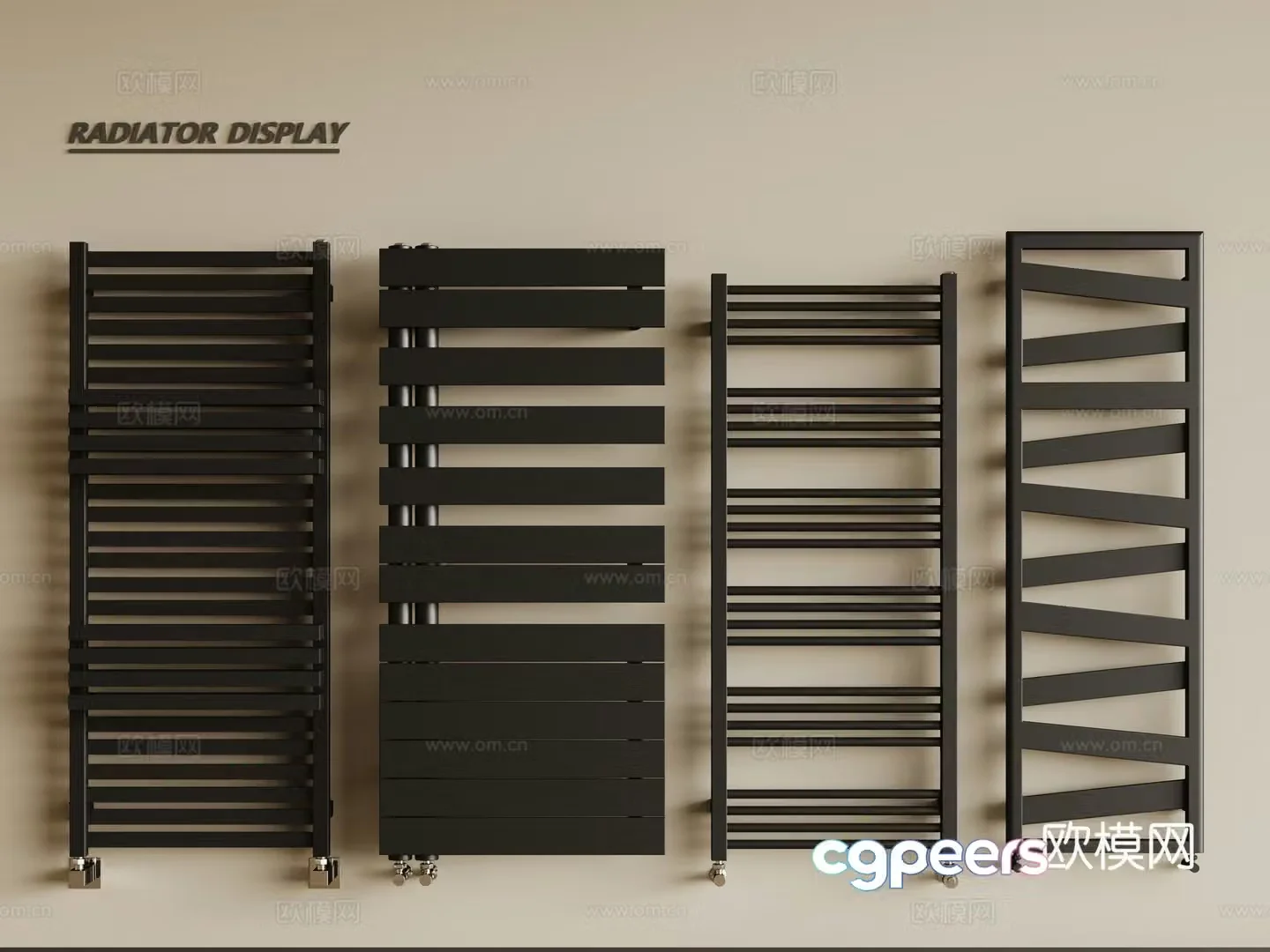 Modern radiator Heating pipe 3d model