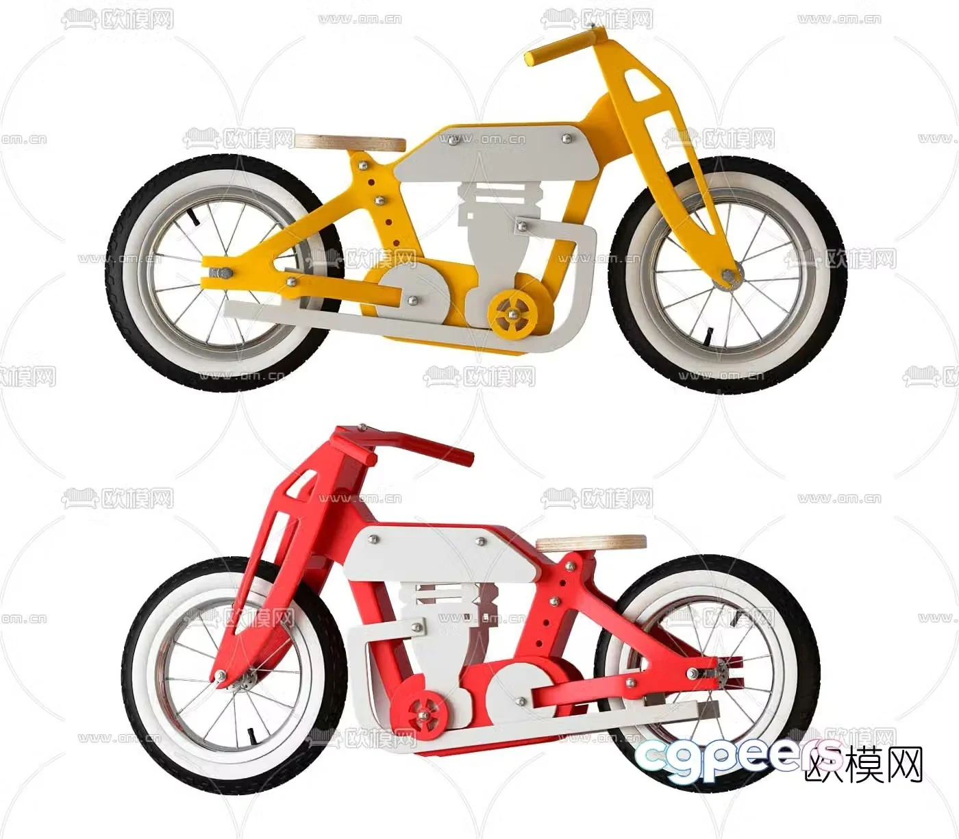 Modern toy bicycle 3d model