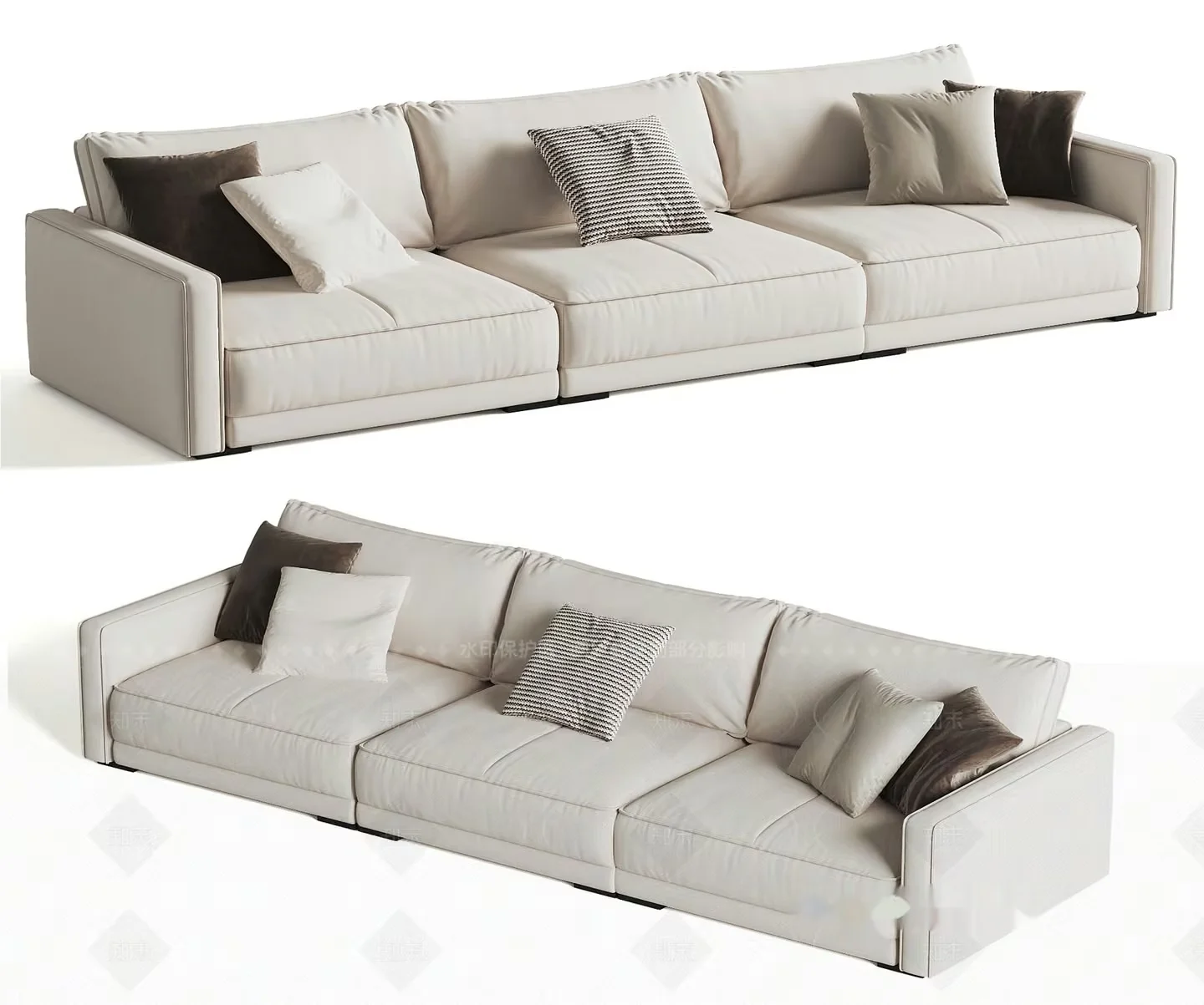 Modern White Sofa 3D Model – 8699 – CORONA Render