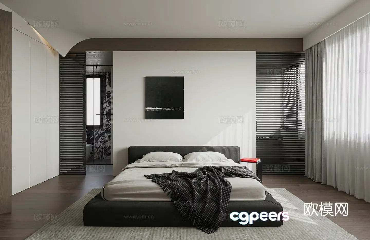 Modern Italian bedroom 3d model