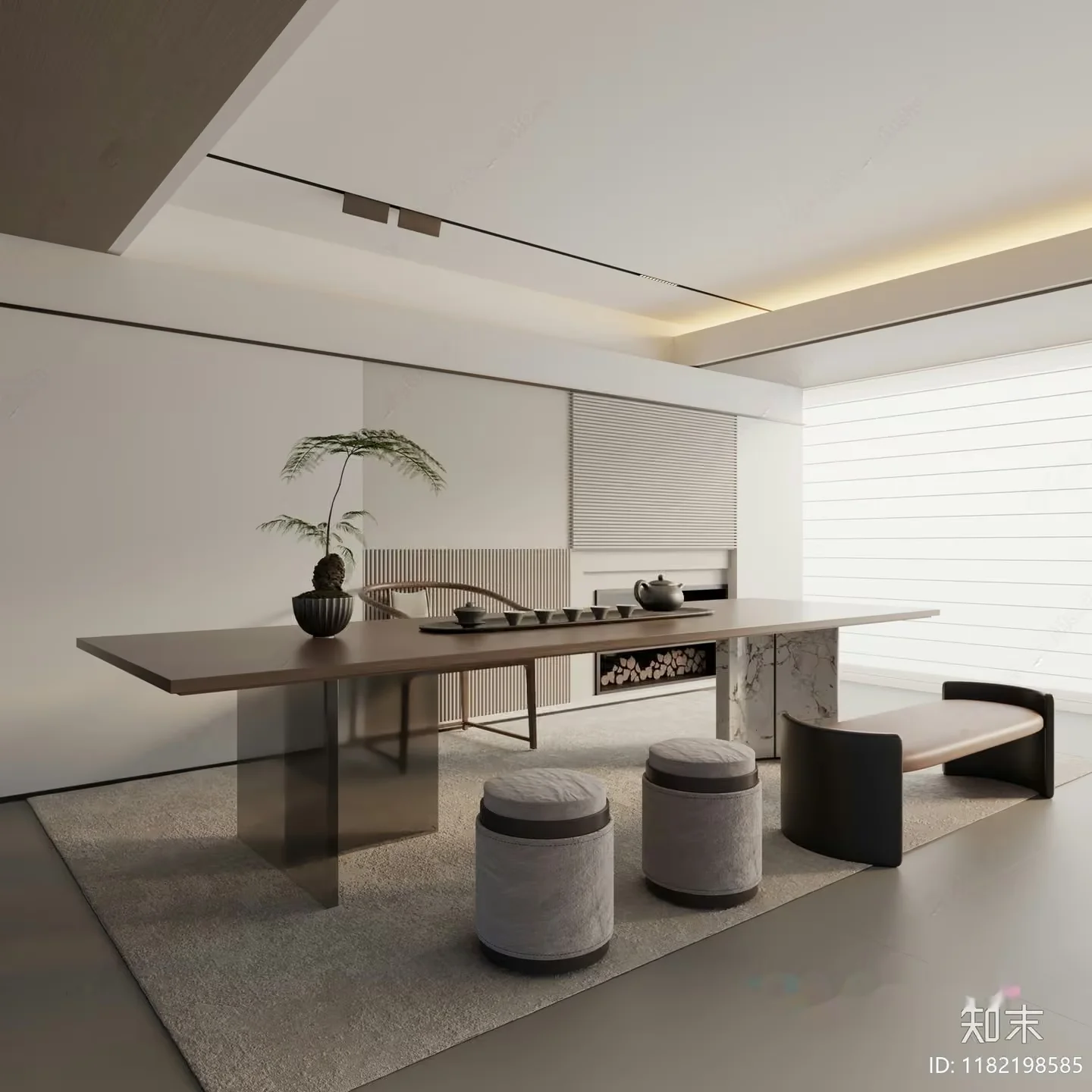 Modern Dining Room 3D Model – 6795 – VRAY Render