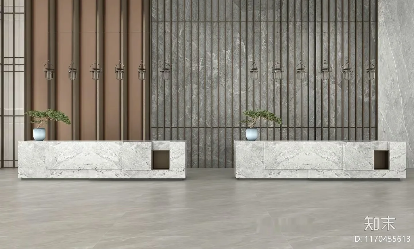 Modern Reception Desk 3D Model – 11446 – VRAY Render