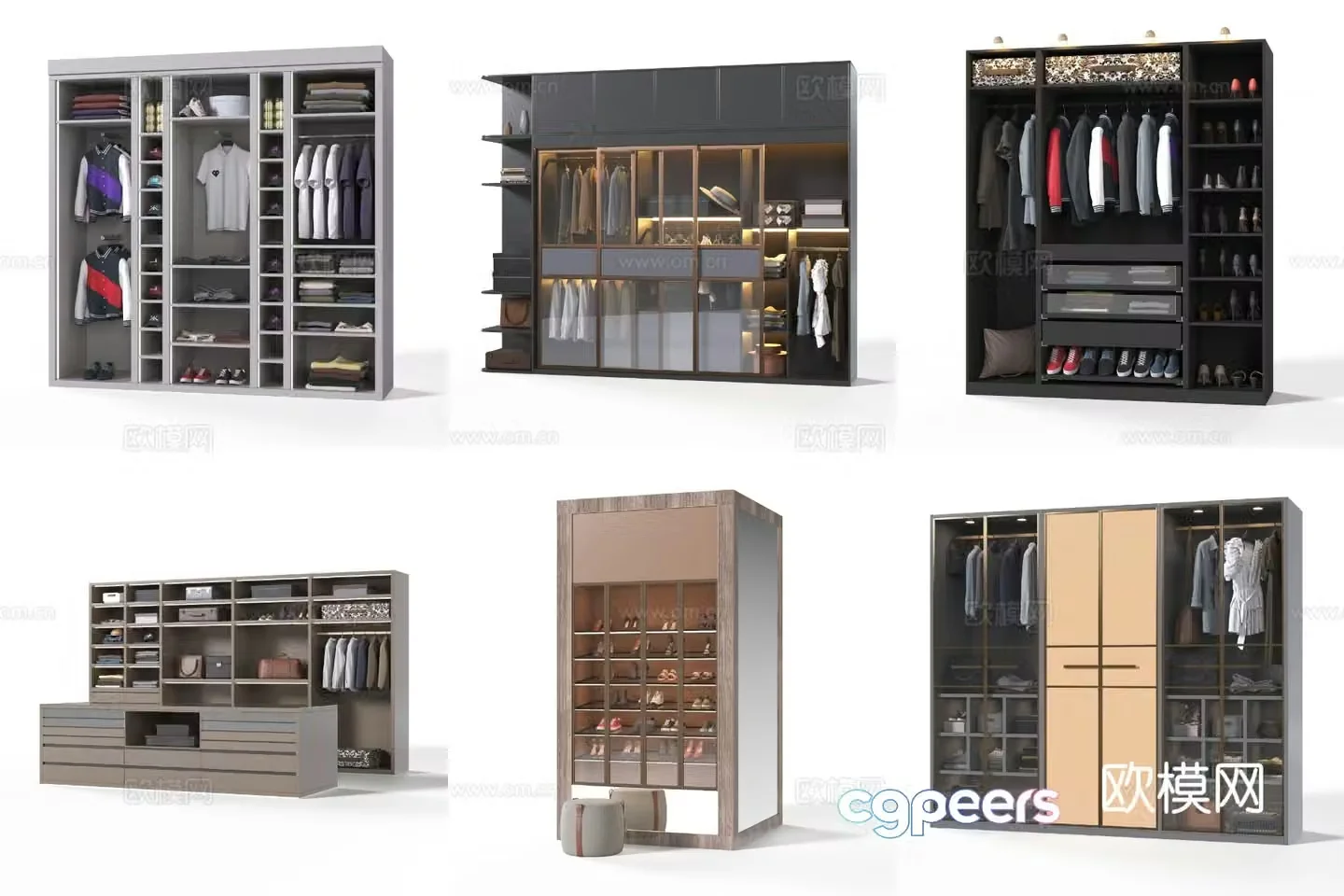 Modern wardrobe 3d model