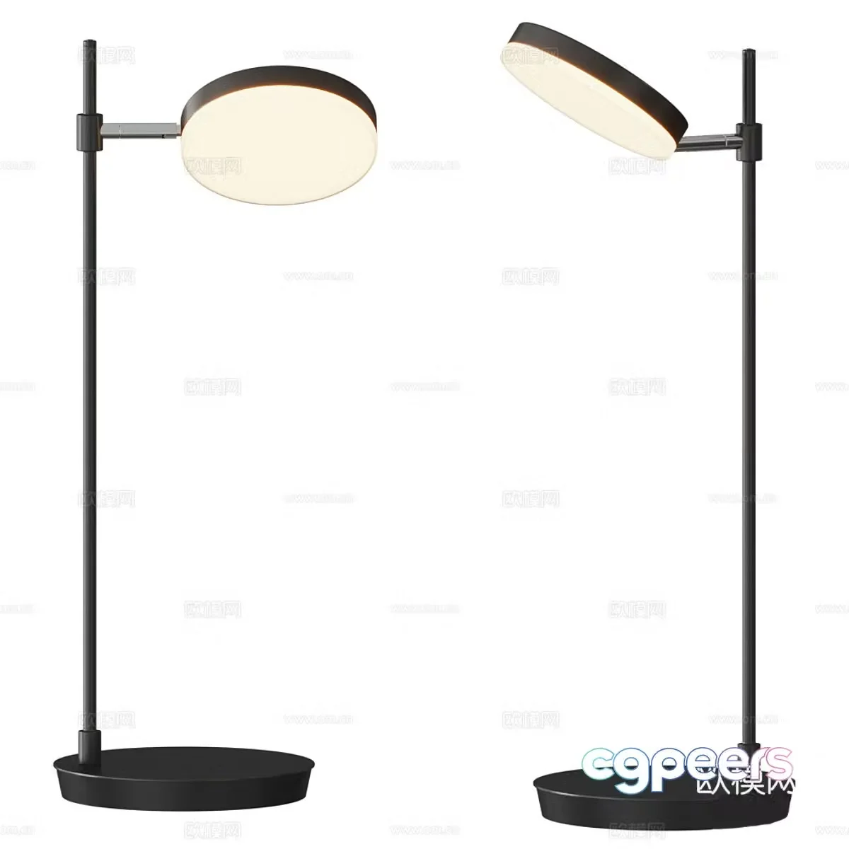 Modern Italian metal table lamp 3d model