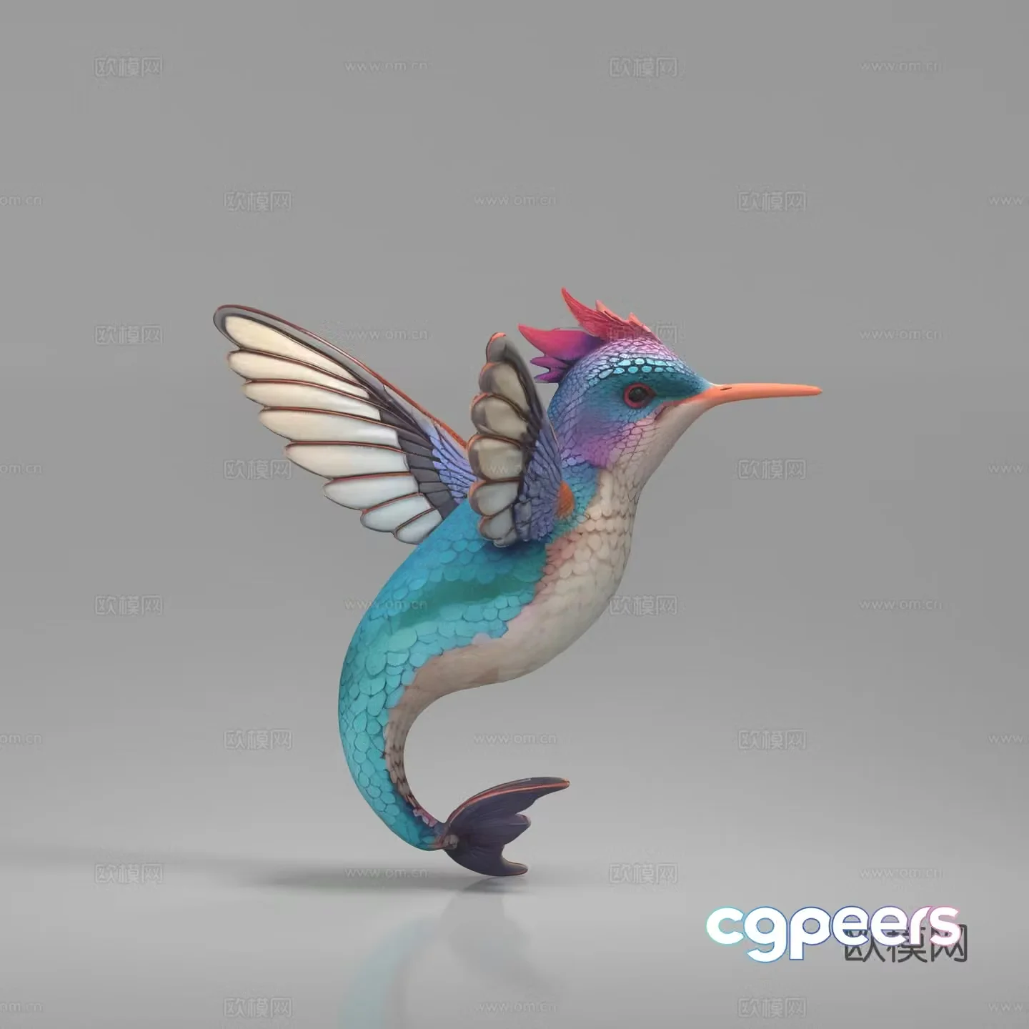bird bird spirit bird myth ornament 3d model