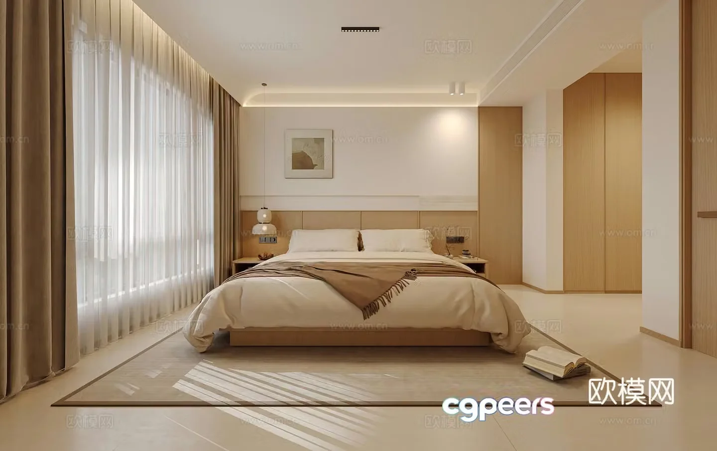 Log wind bedroom 3d model