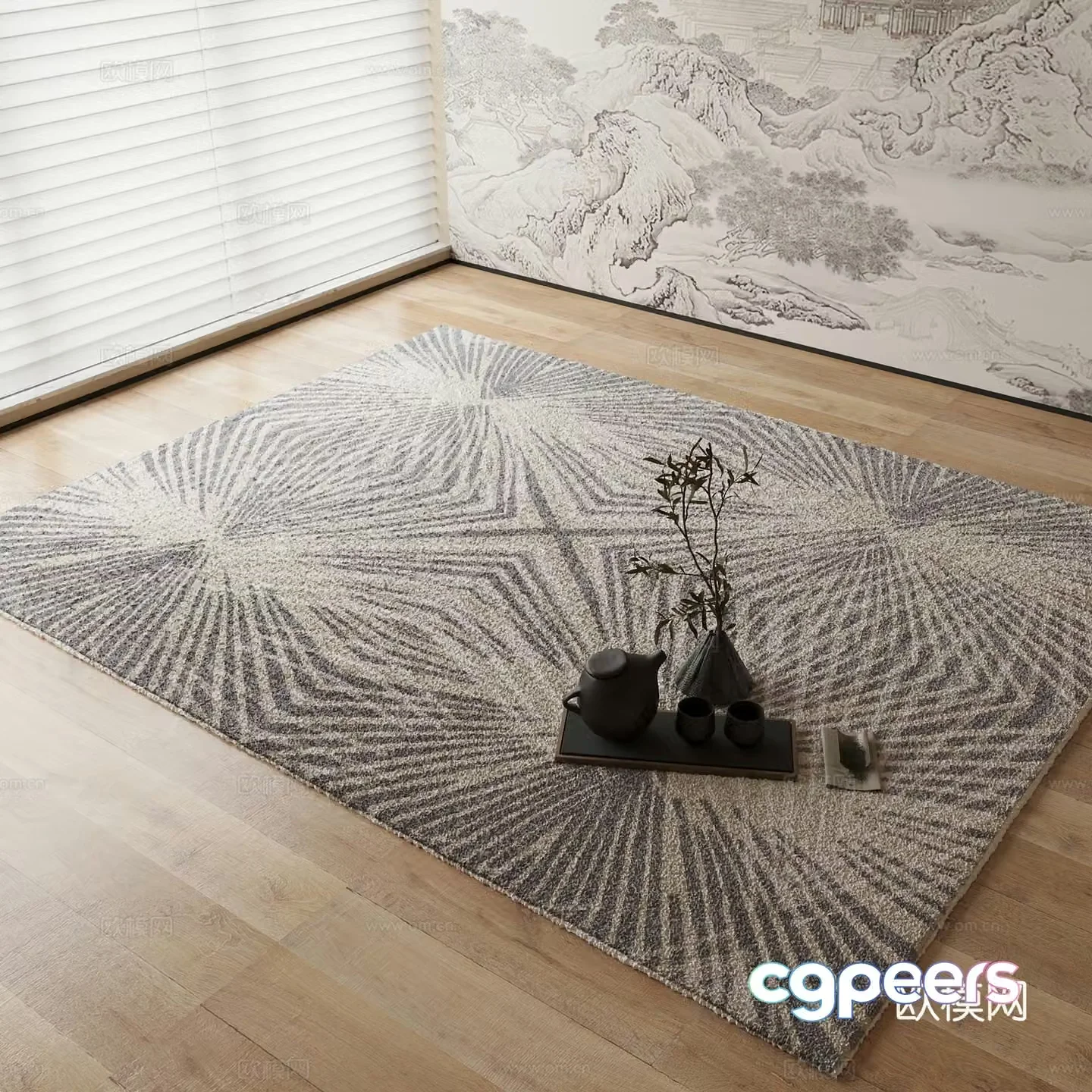 New Chinese carpet 3D model