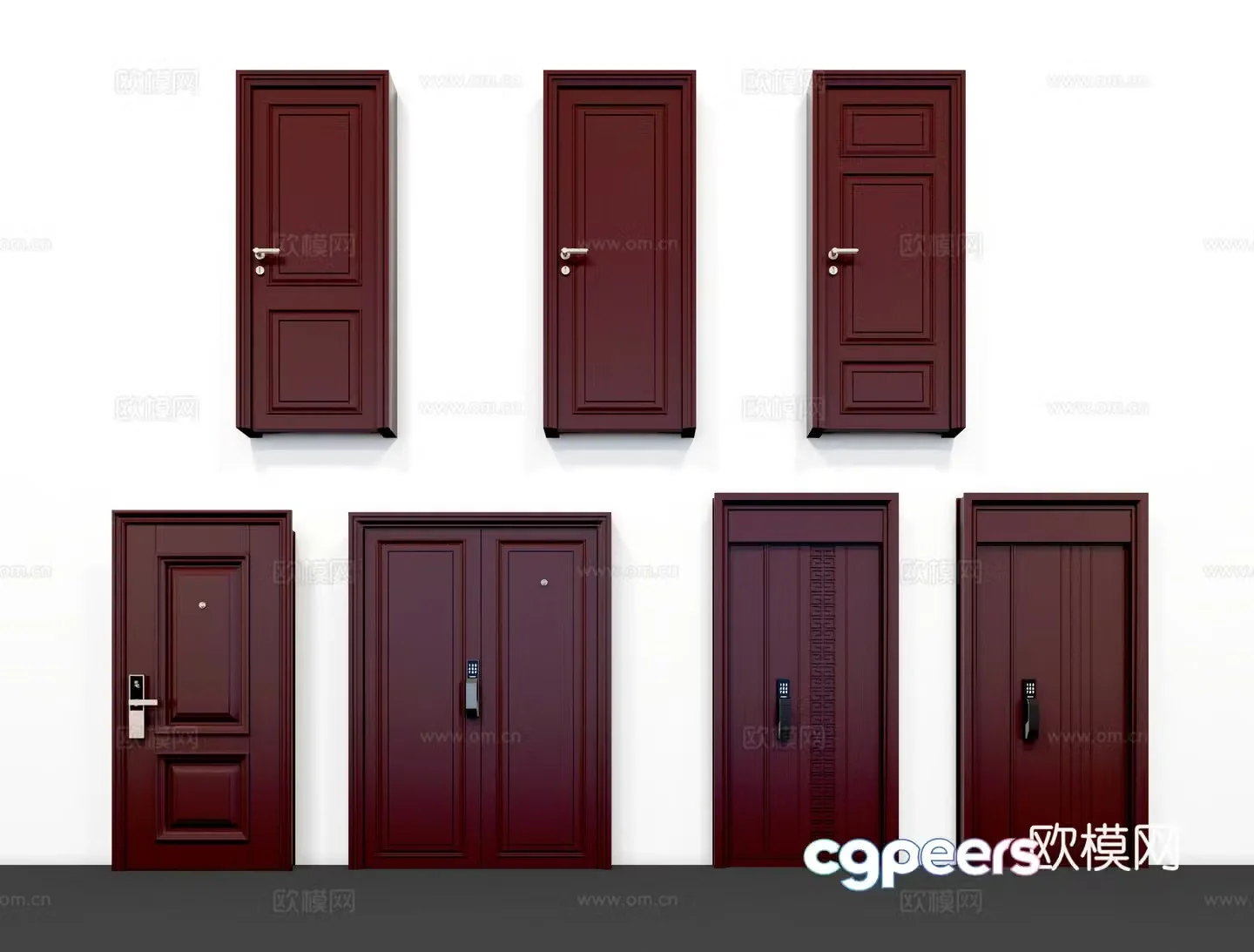 3D model of entry door