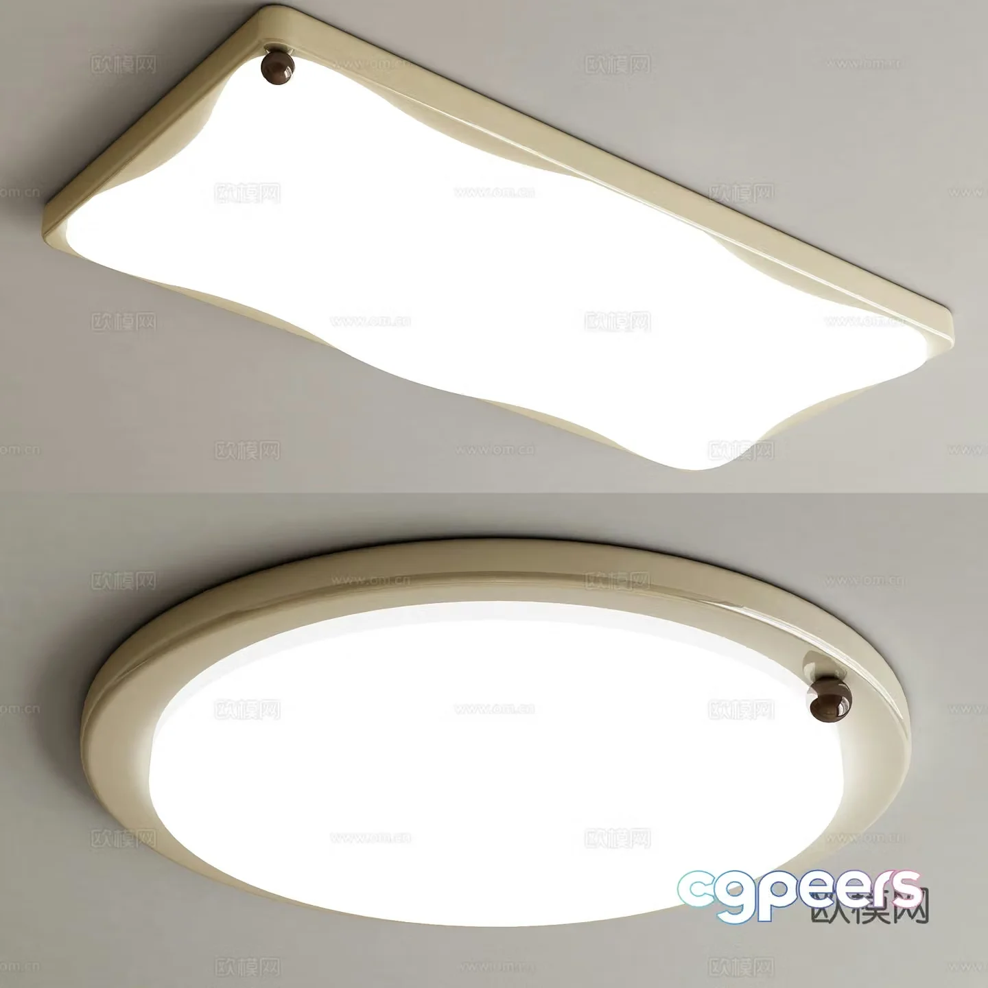Medium cream air ceiling lamp Bedroom ceiling lamp Living room ceiling lamp Eye protection ceiling lamp 3d model