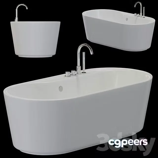 3ds Max Free – Freestanding bathtub BelBagno BB14-K