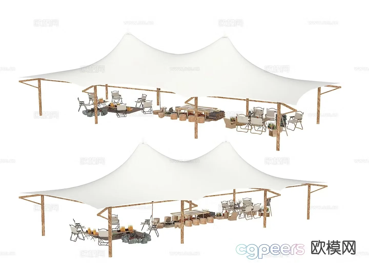 Outdoor tent 3d model