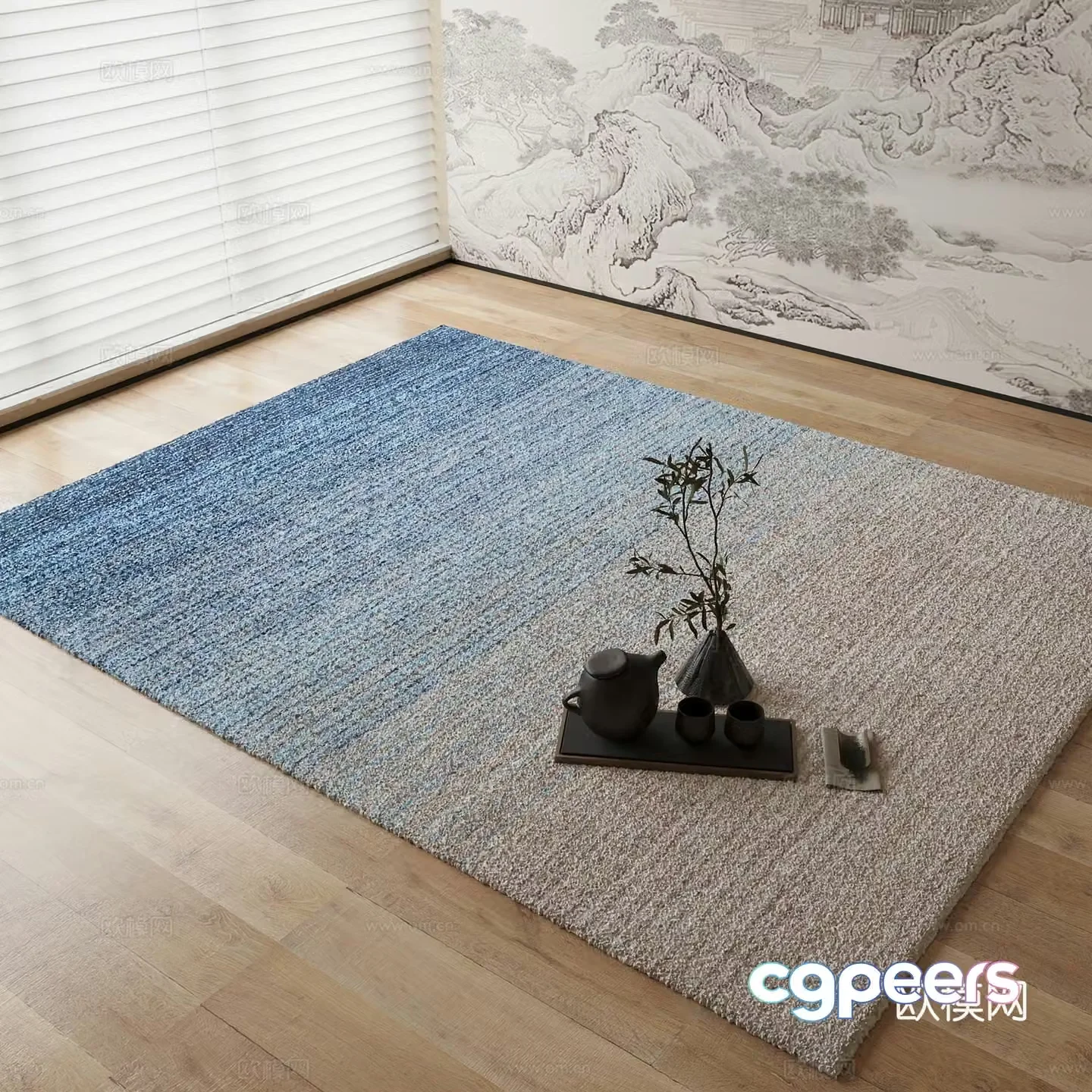 New Chinese carpet 3D model