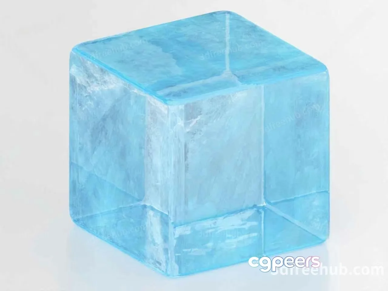 A Blue Cube 3D Model – 21479 – VRAY Render
