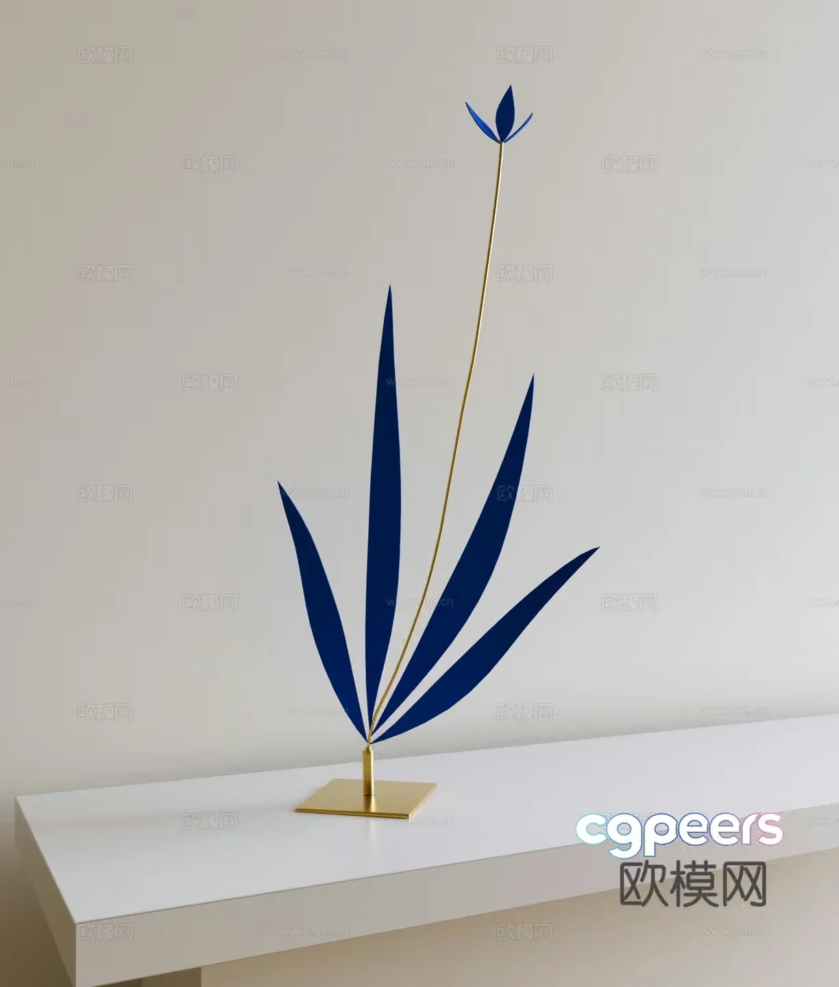 Modern ornament art installation 3d model