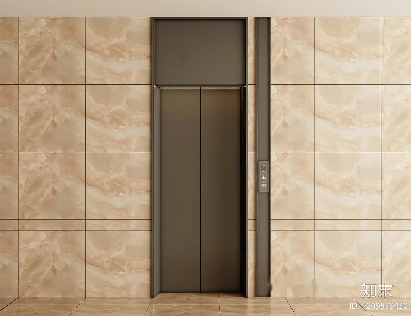 Elevator Door And Control Panel 3D Model – 19576 – VRAY Render