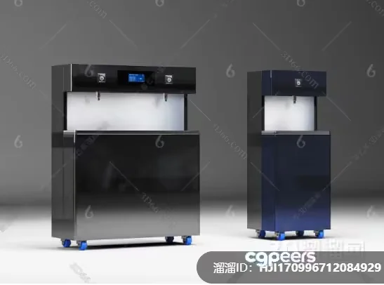 Two Industrial-Style Refrigerators 3D Model – 8297 – VRAY Render