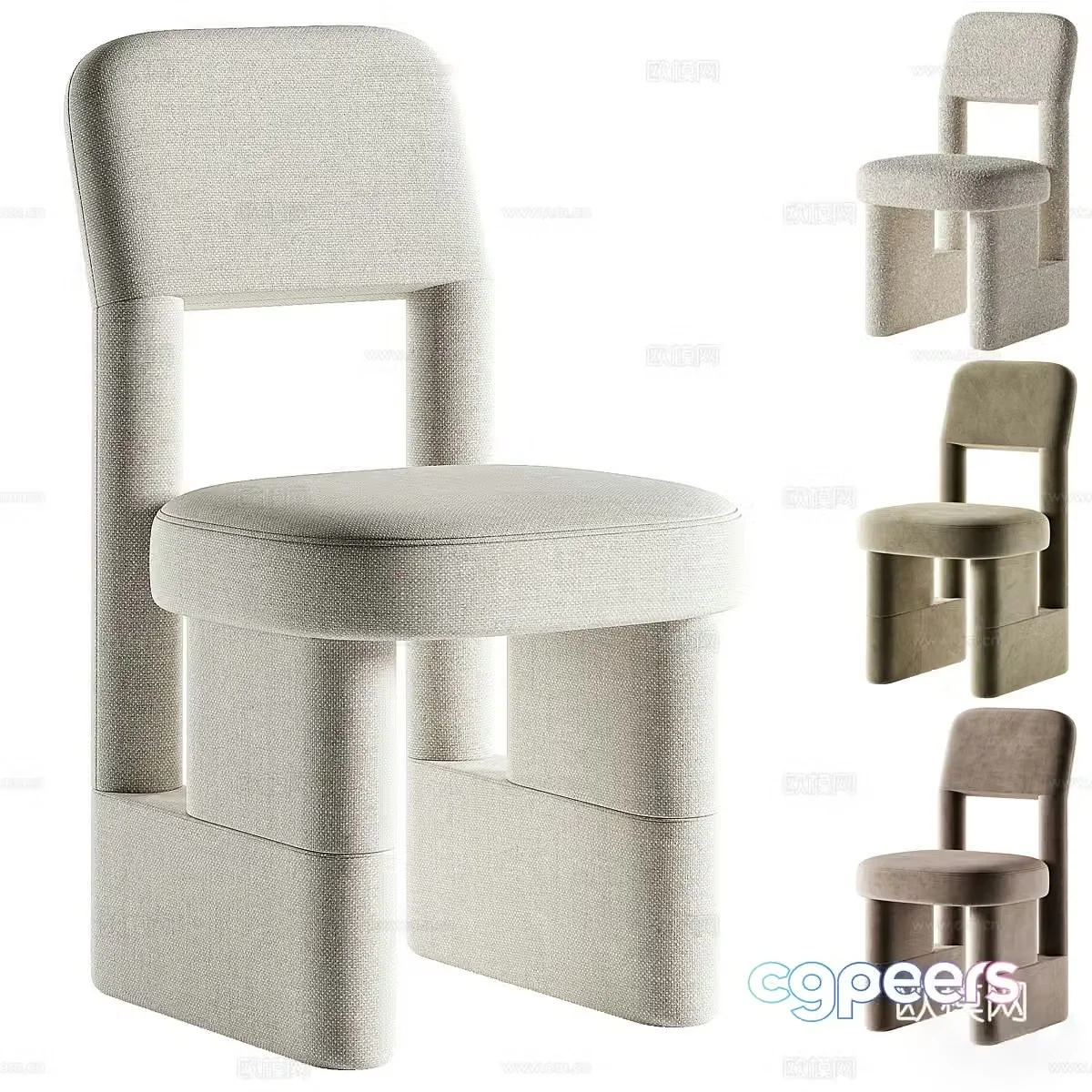 Sofa coffee table combination 3D model