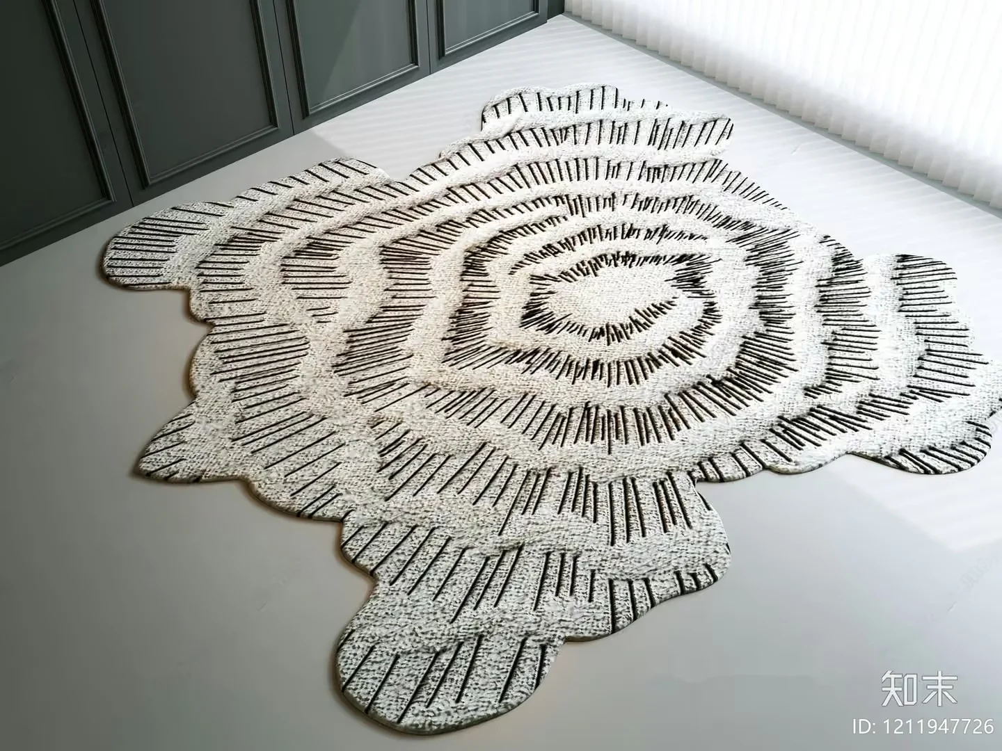 Modern White Rug 3D Model – 3580 – VRAY Render