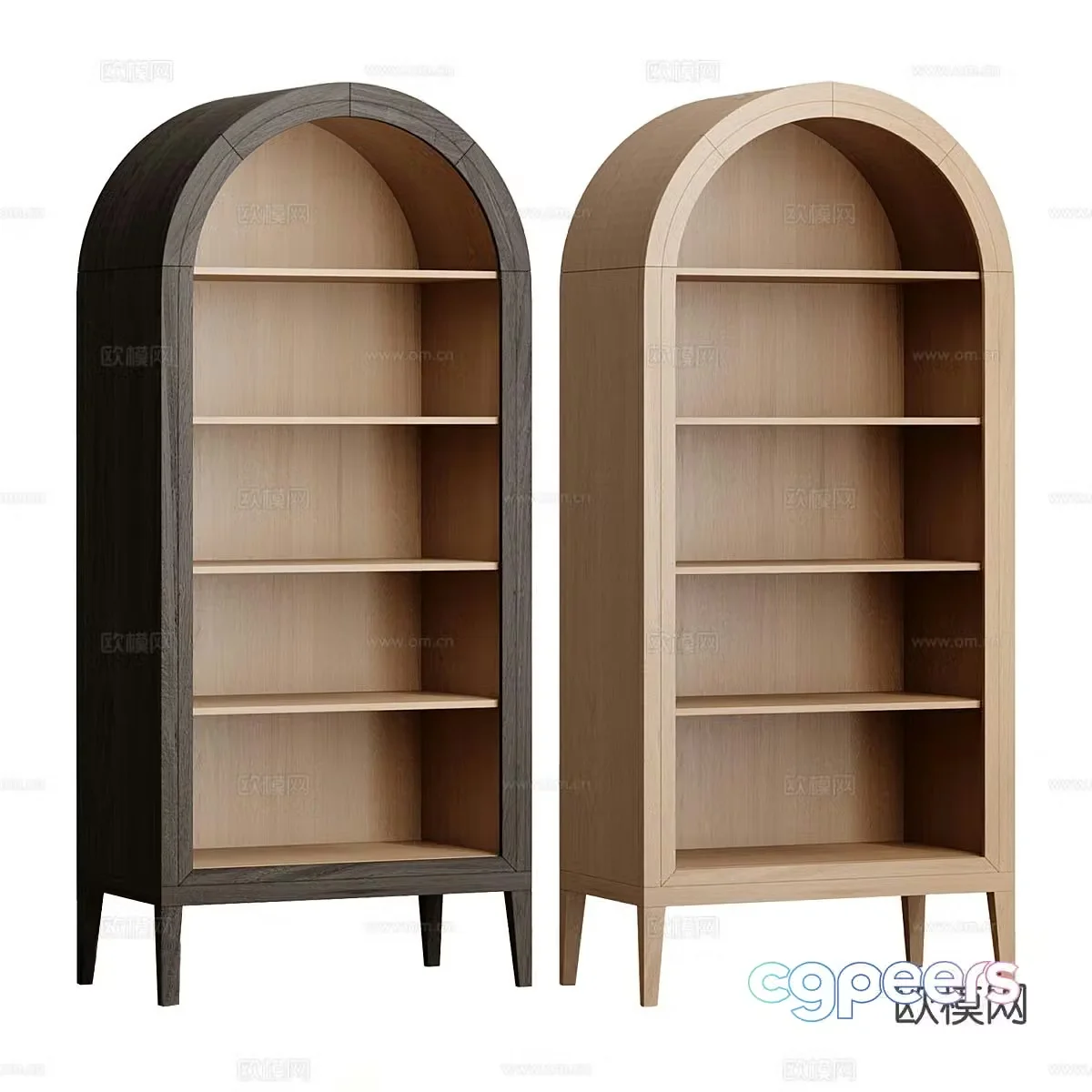 Modern bookcase 3d model