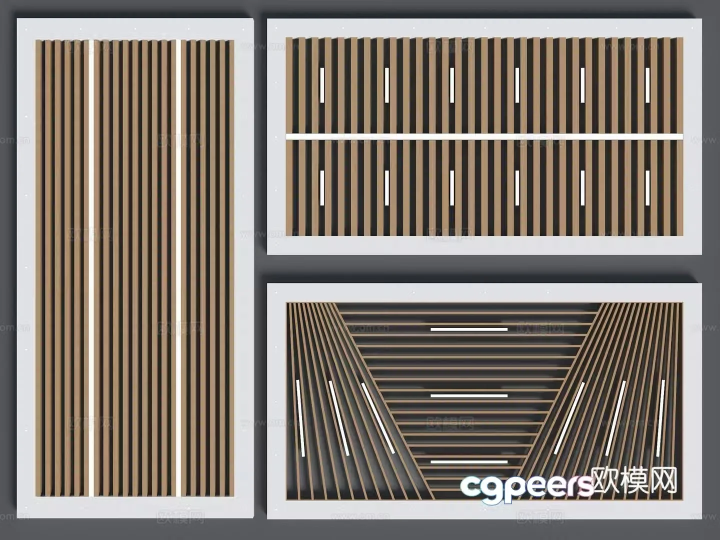 Modern industrial ceiling Modern square ceiling Grating ceiling Lu Fangtong Grating ceiling Square 3D model