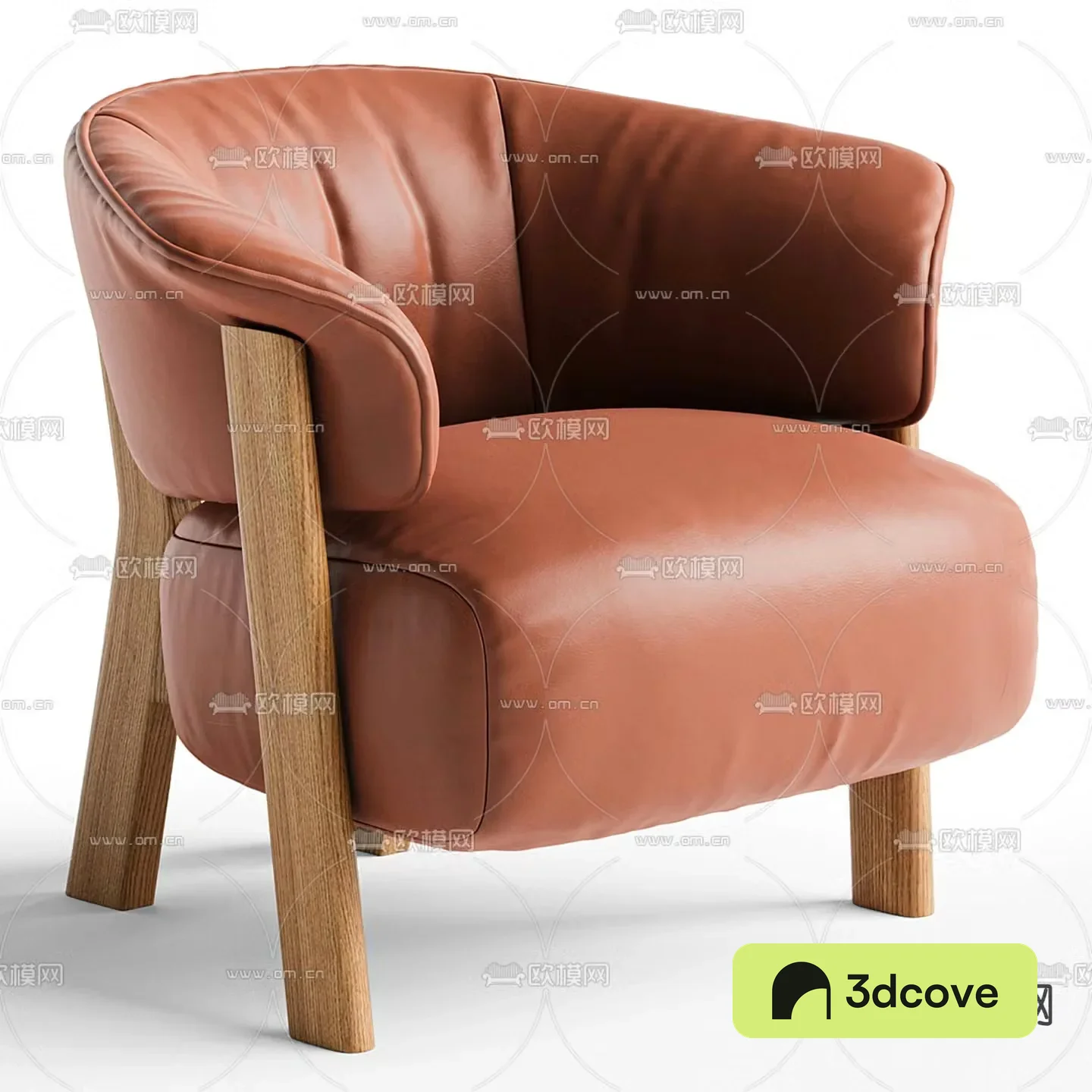 Leather sofa chair leisure chair