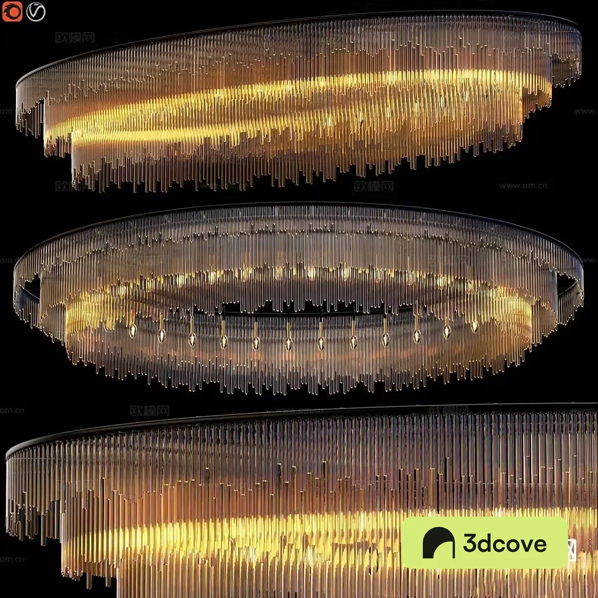 Modern lobby ceiling lamp crystal lamp