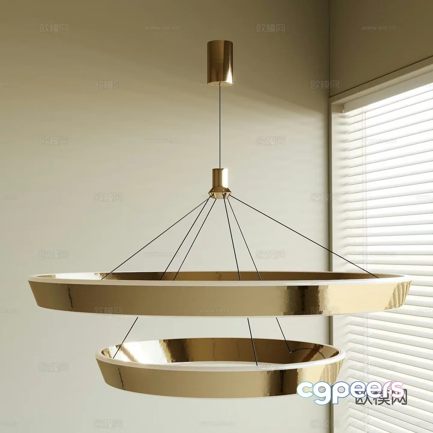 Modern chandelier 3d model