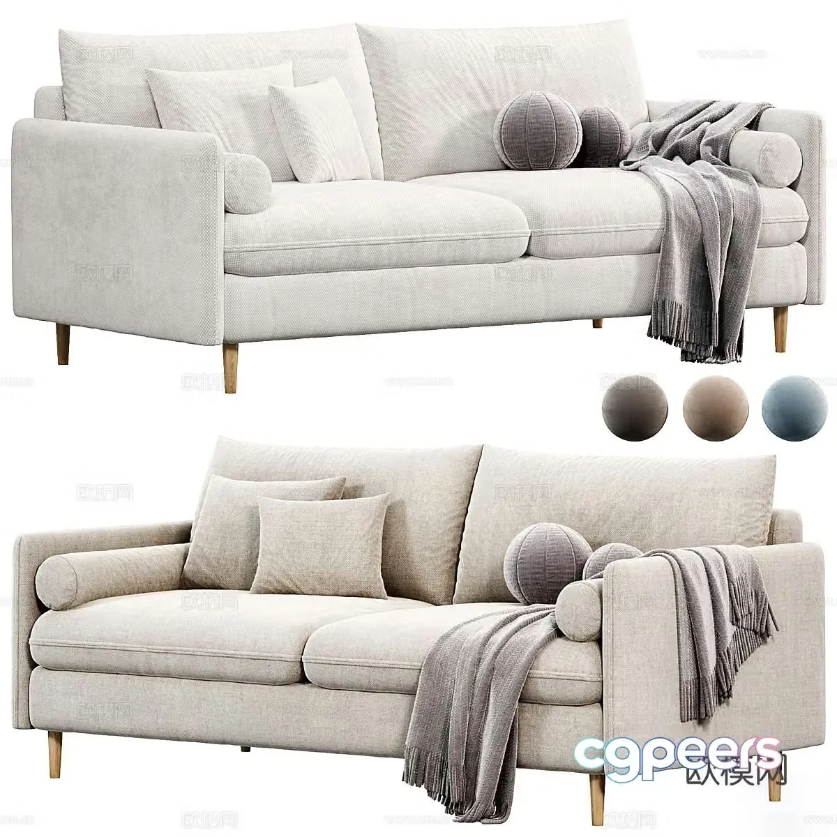 Modern love sofa 3d model