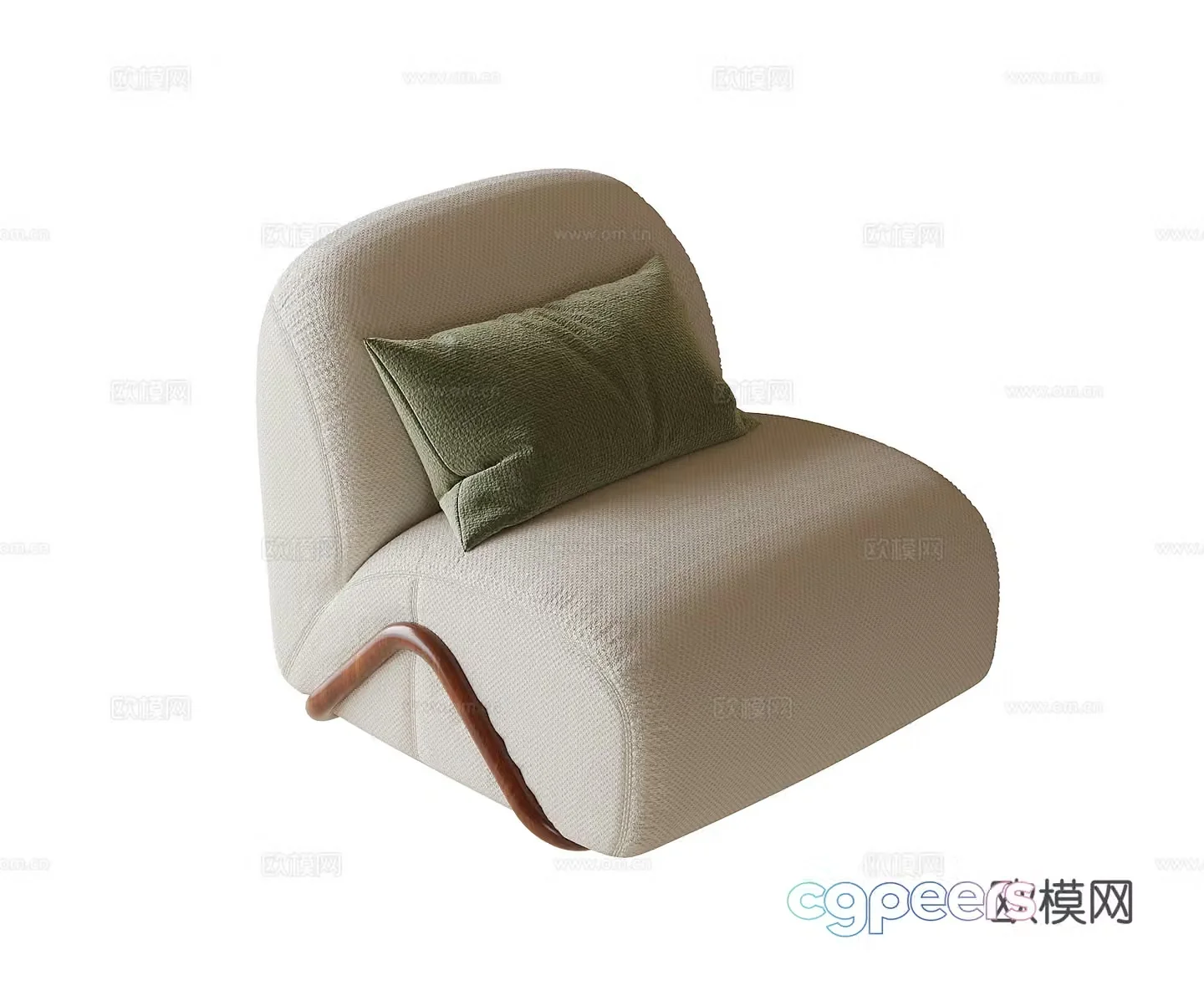 Modern single sofa single chair 3d model