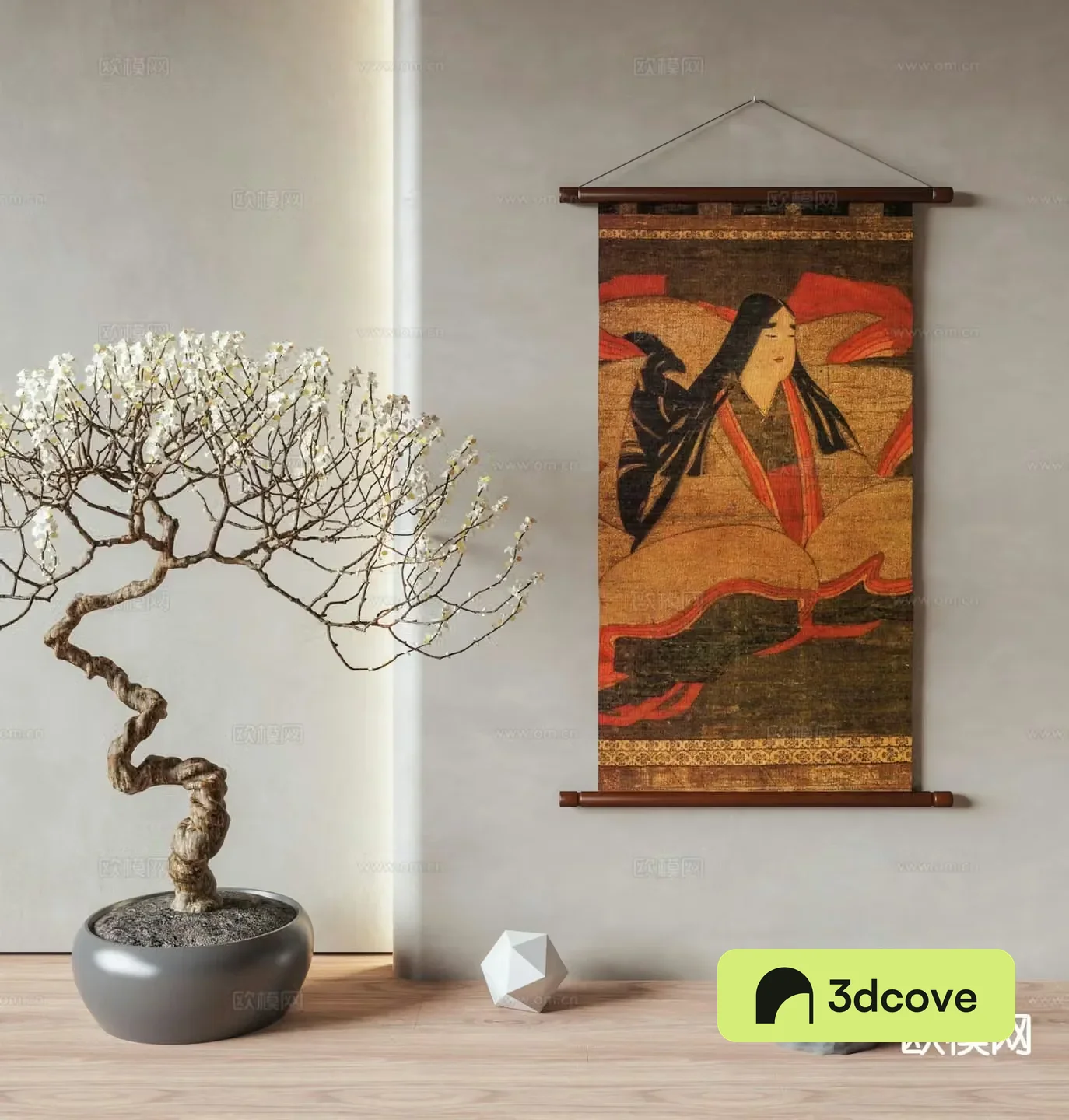 Japanese hanging painting scroll painting decorative painting