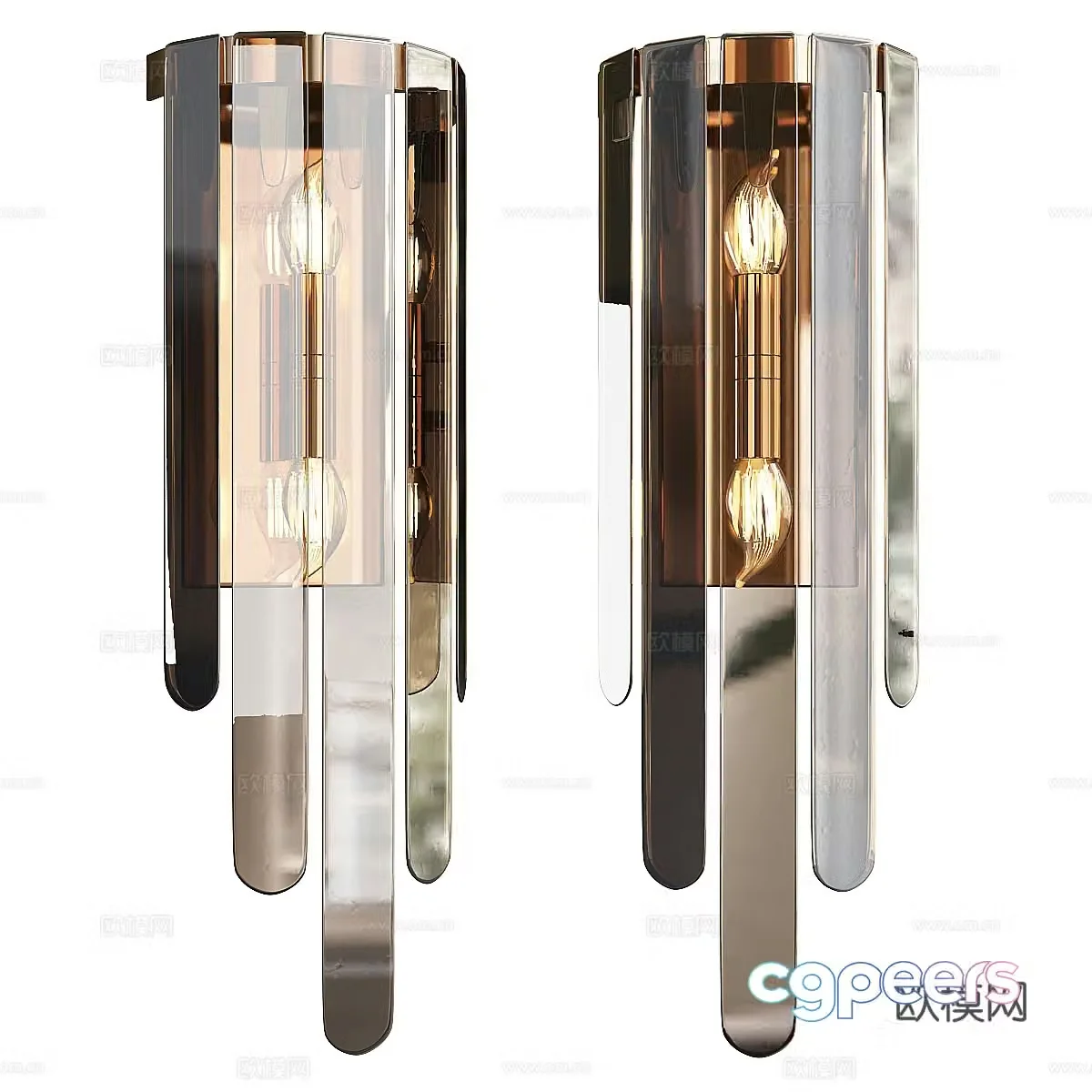 Light luxury style wall lamp 3D model