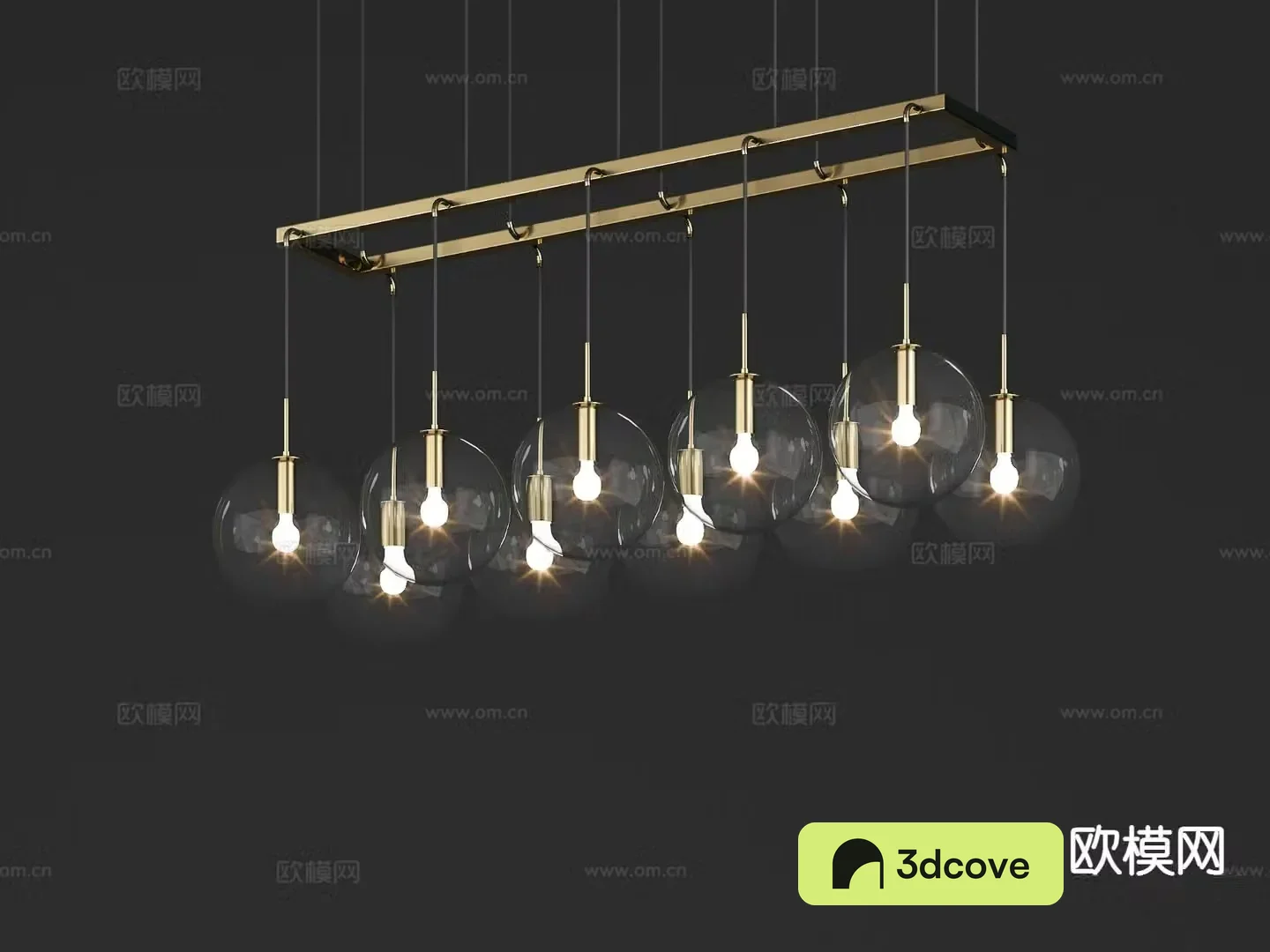Nordic glass chandelier