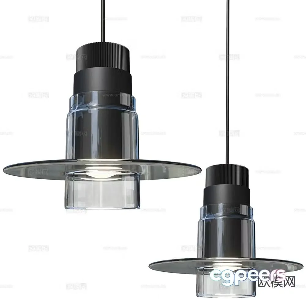 Cangini Tucci glass chandelier 3d model