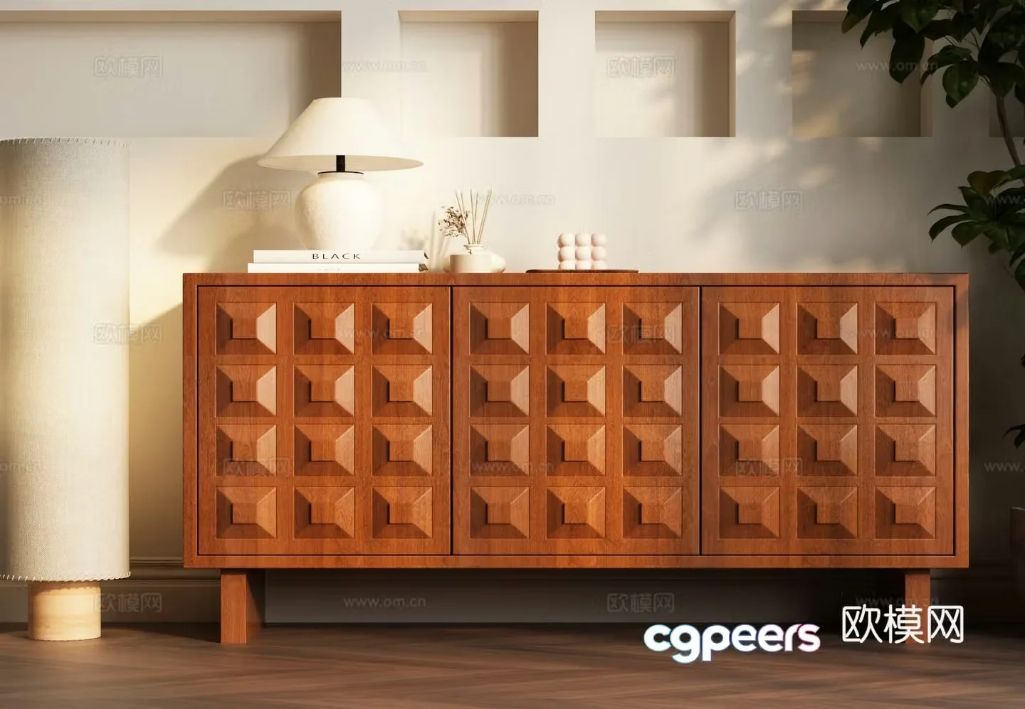 Modern medieval porch cabinet Modern sideboard Modern medieval style sideboard 3D model