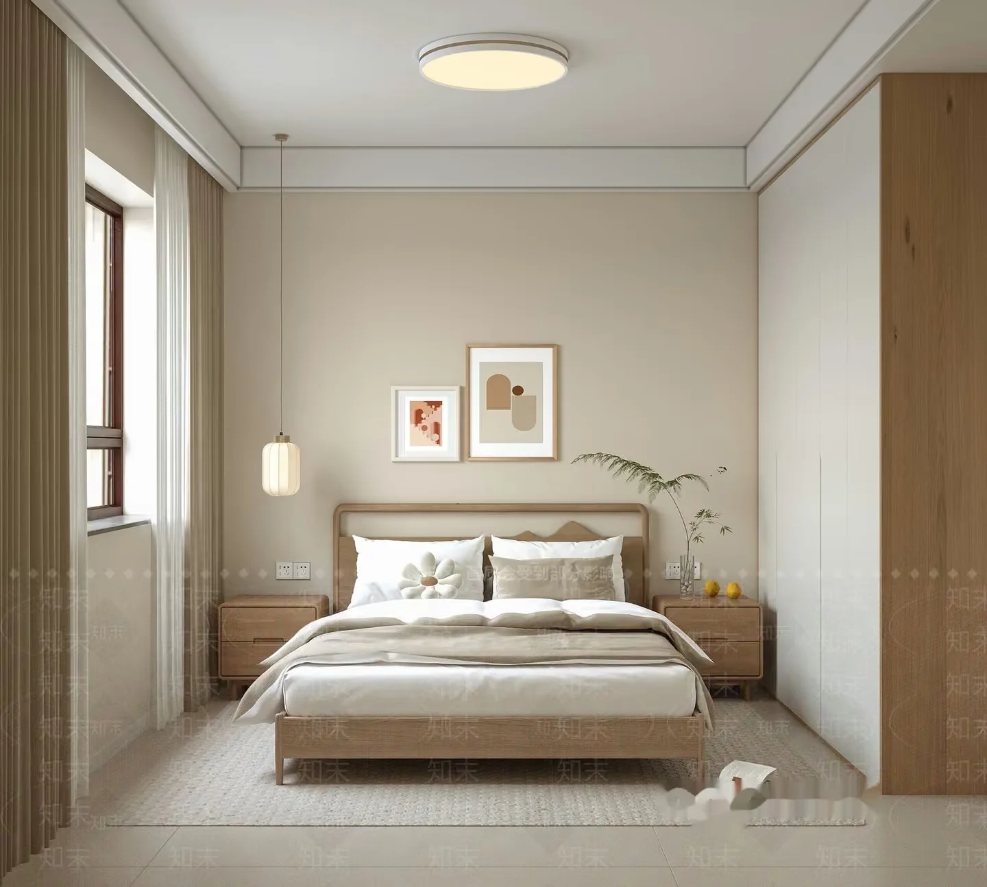 Cozy Bedroom 3D Model – 10180 – VRAY Render